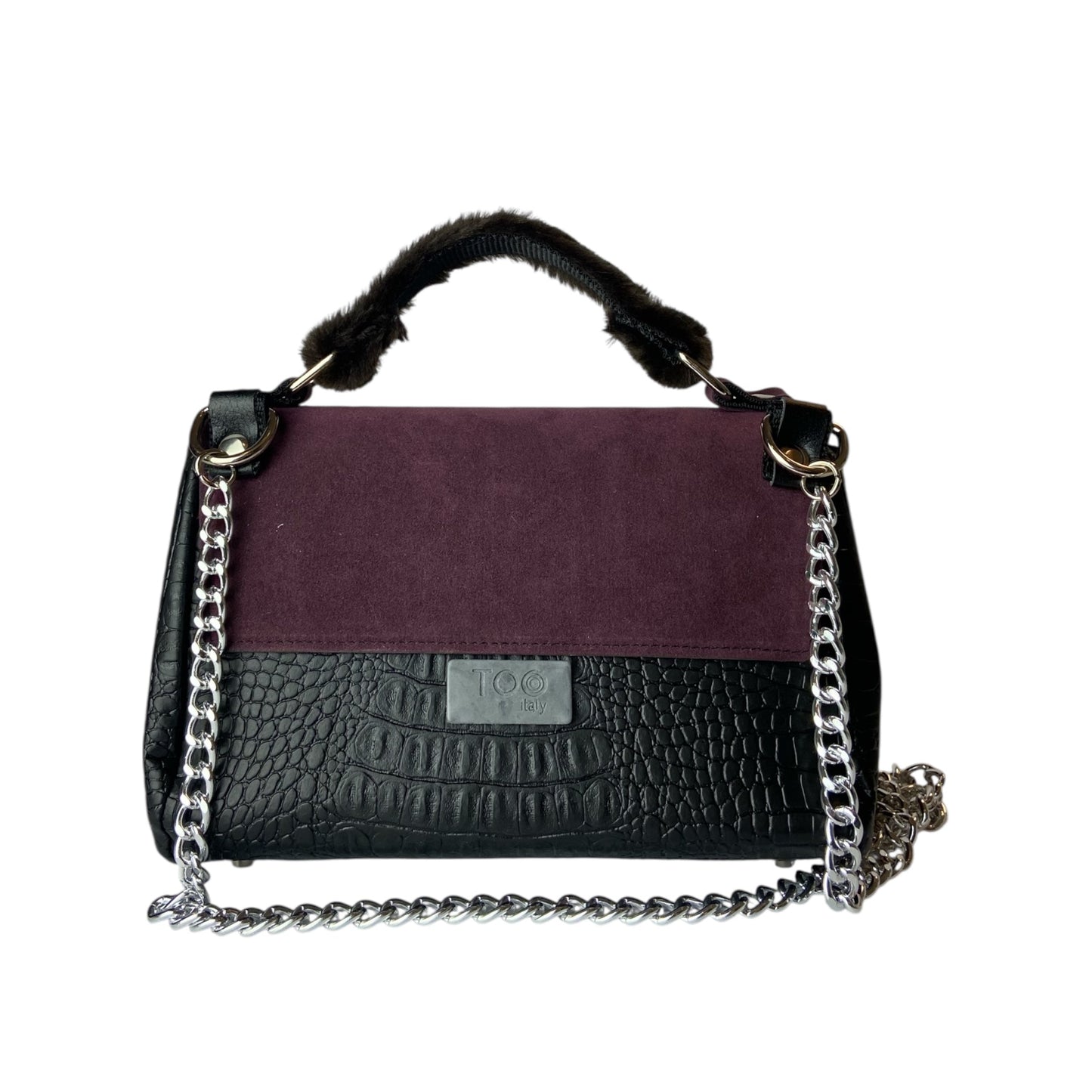 Mini Miura Nera & Prugna - Borsa donna a mano e tracolla