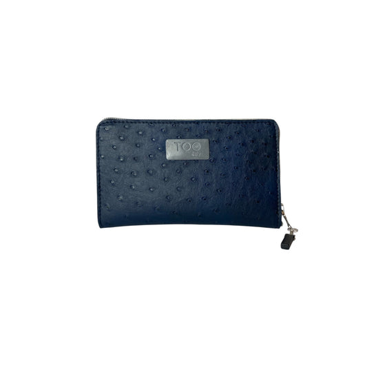 Portafoglio Mini Blu Struzzo - Portafoglio donna