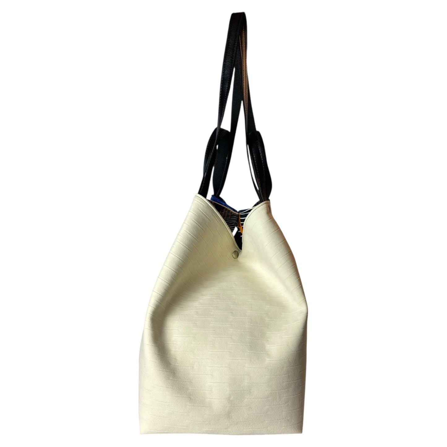 Tote Blue & Cream - Borsa donna a mano e a spalla