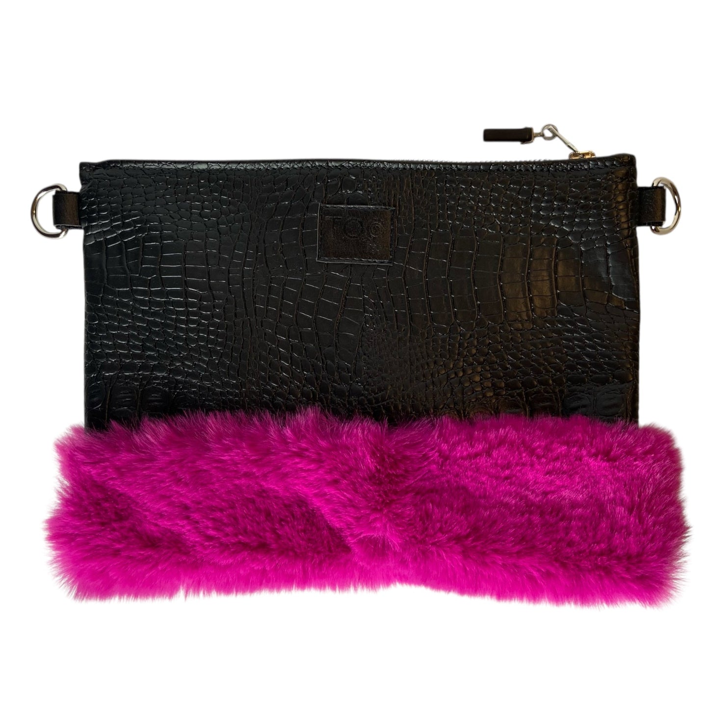 Tracollina Black & Fuxia  - Pochette donna a mano e tracolla