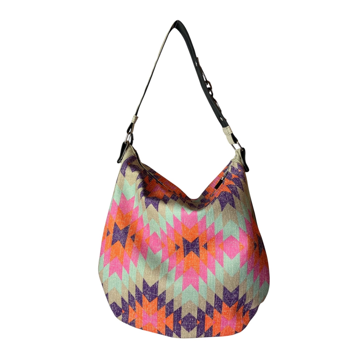 Hobo Trapezio Geometrica Multicolor - Borsa donna a spalla