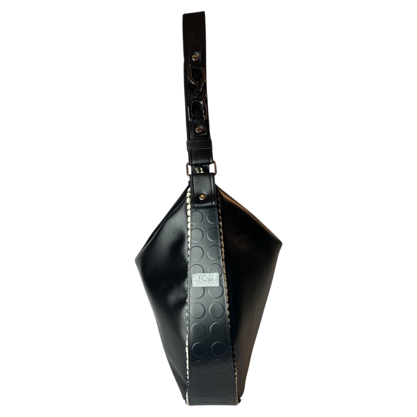 Hobo Trapezio Noir con Passamaneria - Borsa donna a spalla