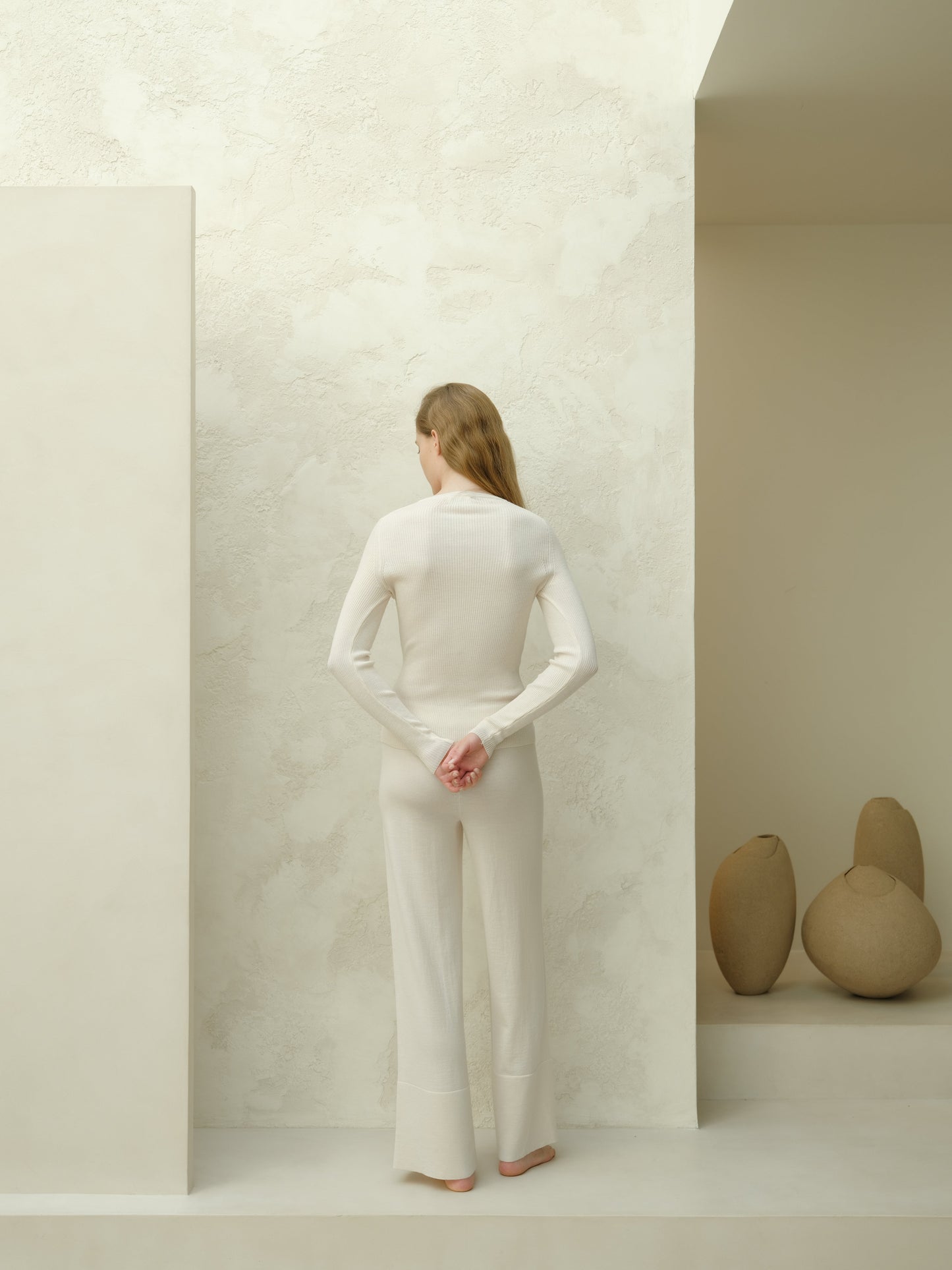 Extra Fine Merino Wide-Leg Trousers
