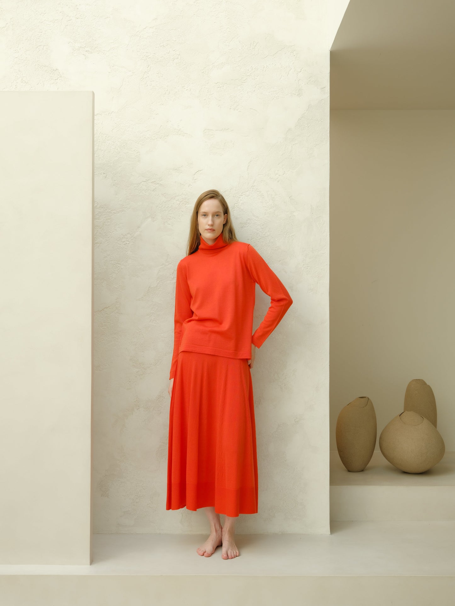 Extra Fine Merino Wool Turtleneck with Straight Sleeve