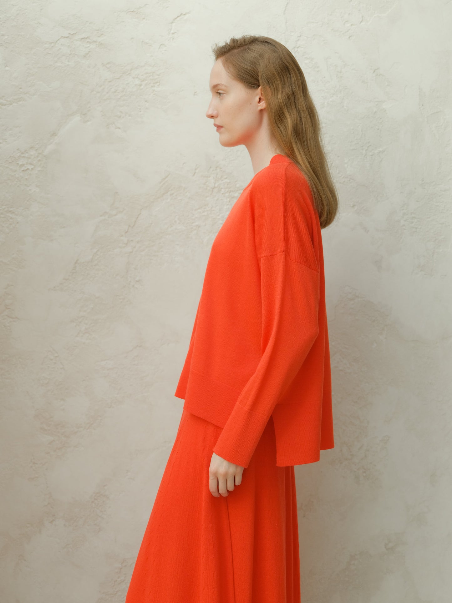 Extra Fine Merino Wool Oversized Crewneck Sweater 