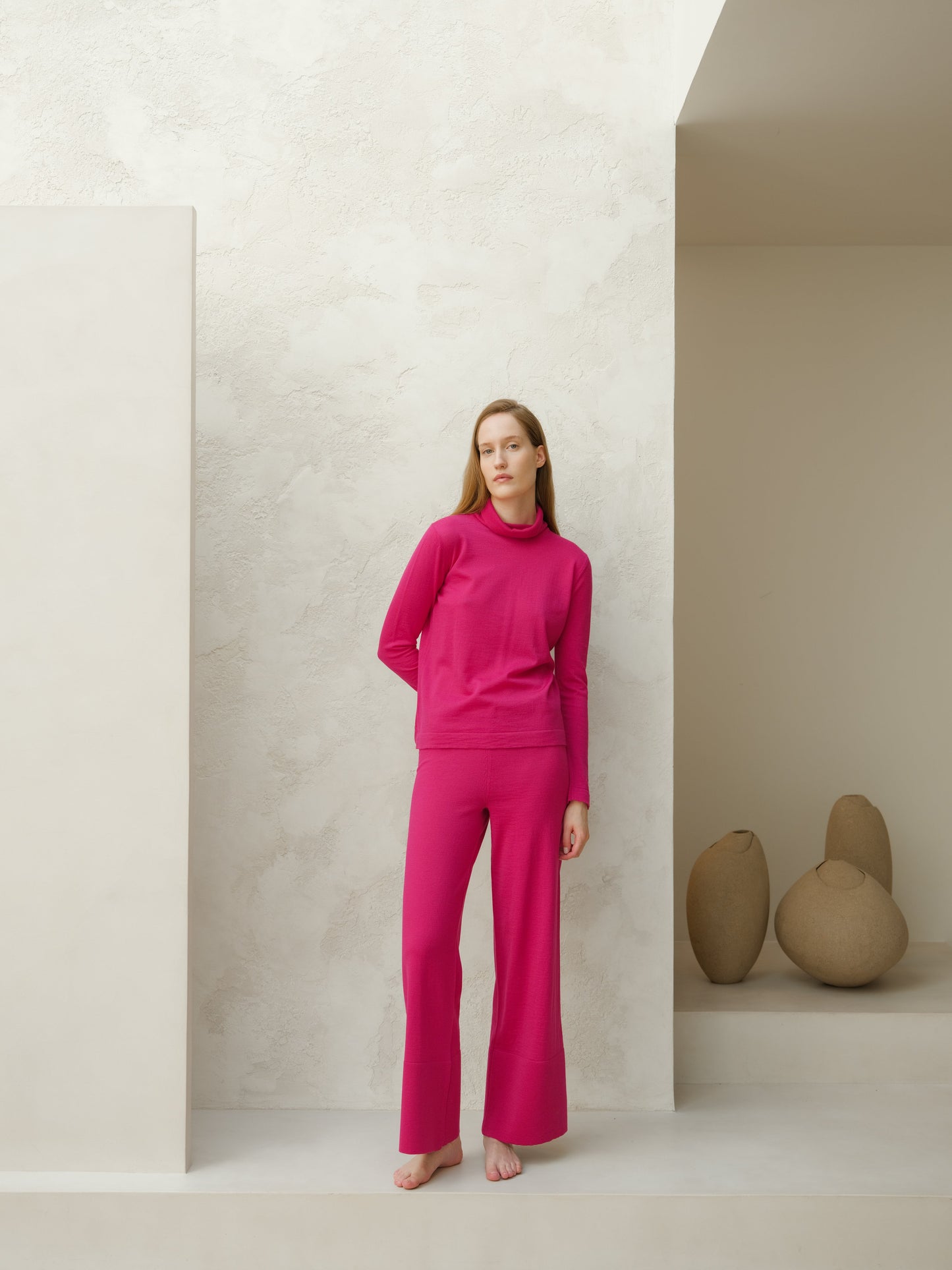 Extra Fine Merino Wide-Leg Trousers