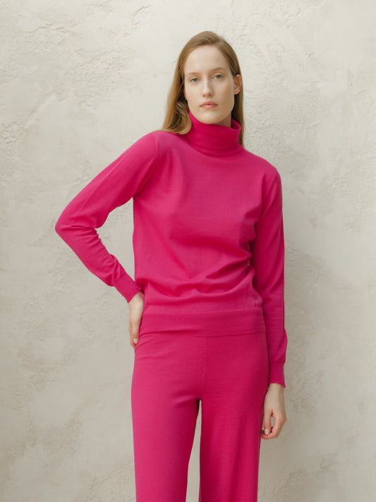 Extra Fine Merino Wool Turtleneck Sweater