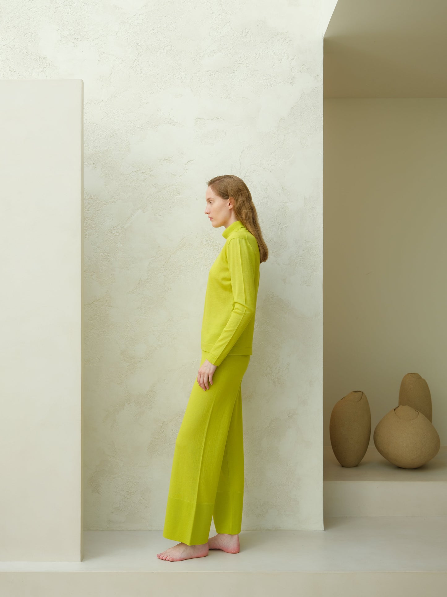 Extra Fine Merino Wool Turtleneck with Straight Sleeve