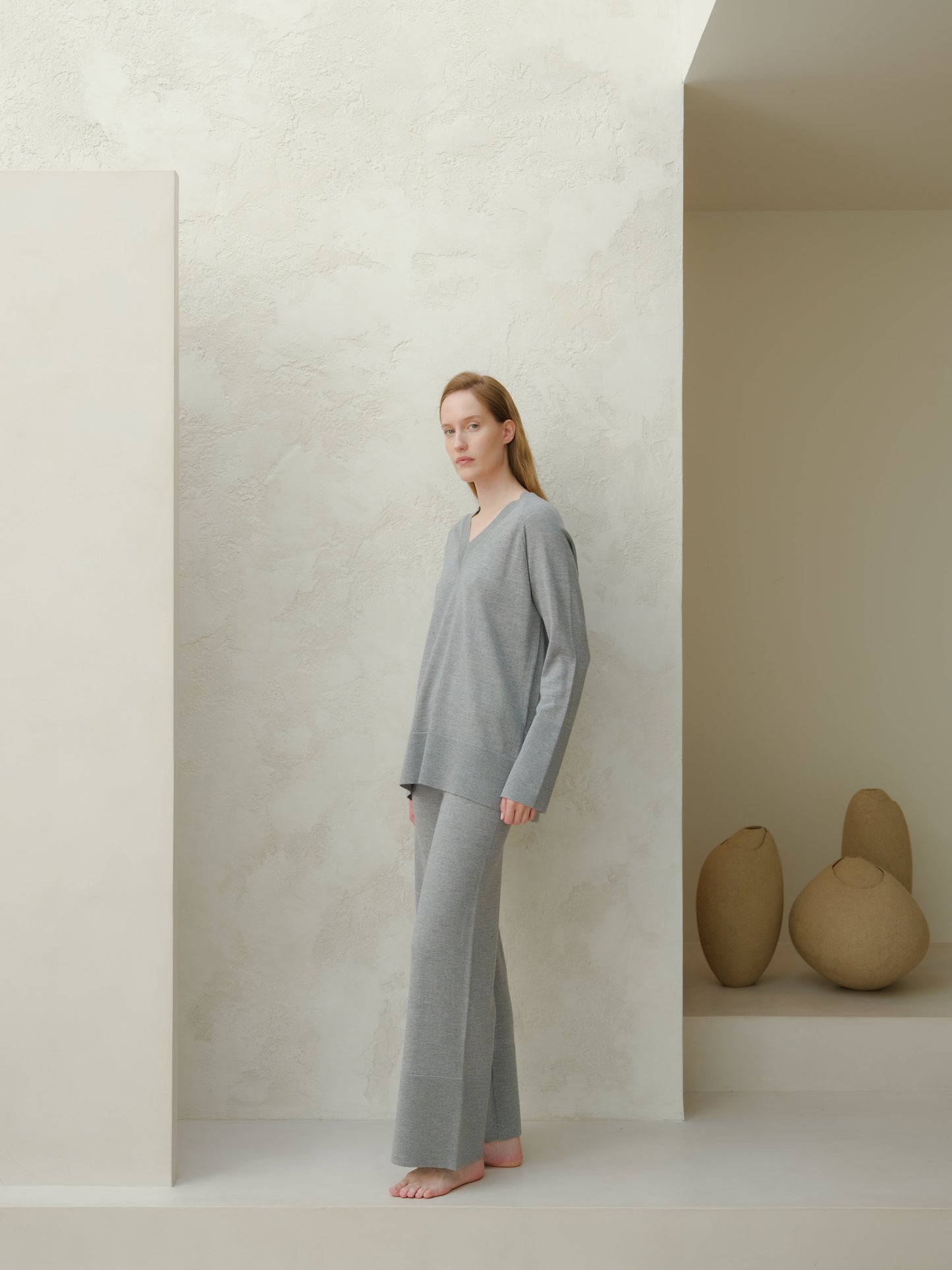 Extra Fine Merino Wide-Leg Trousers