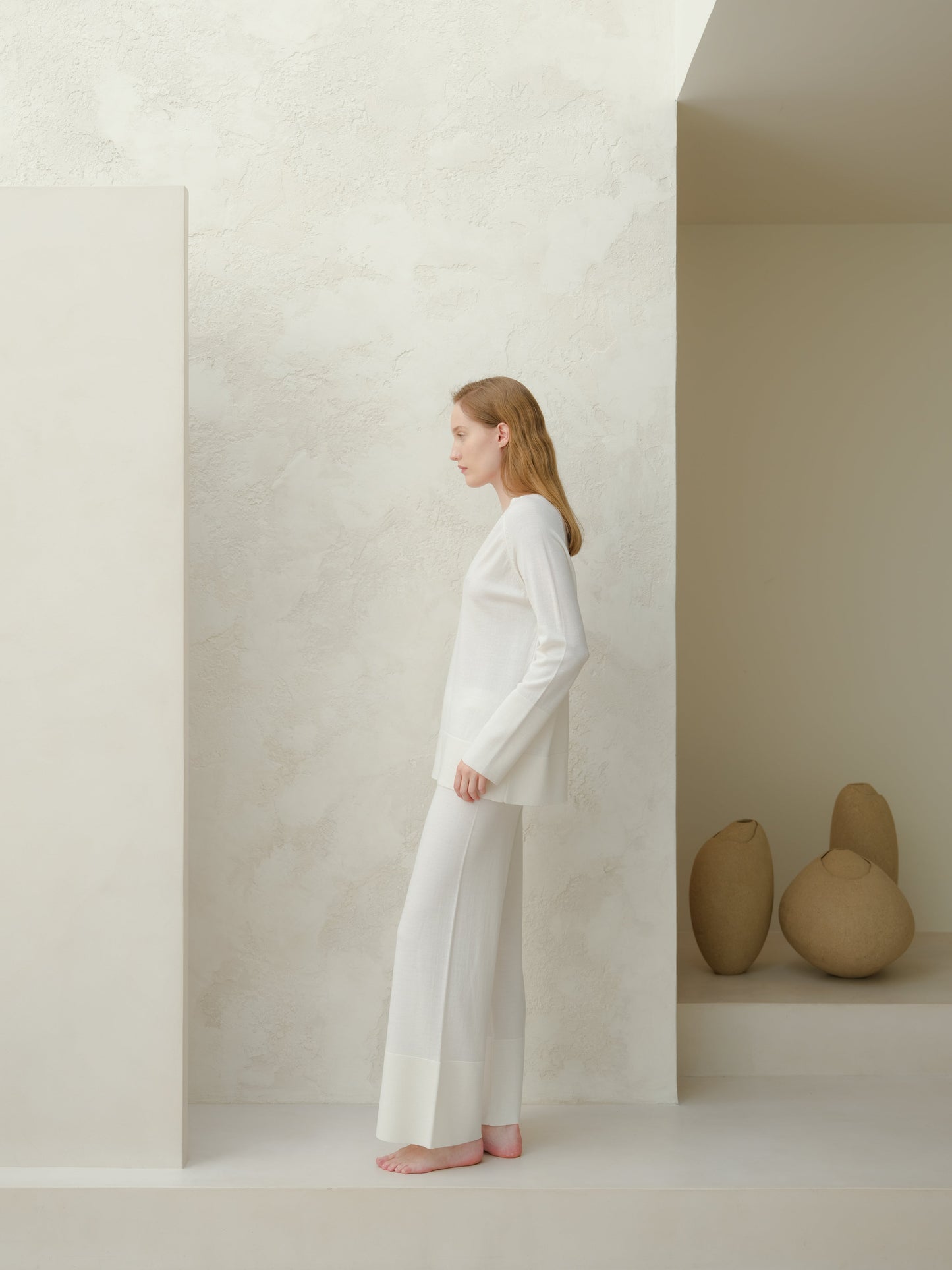 Extra Fine Merino Wide-Leg Trousers