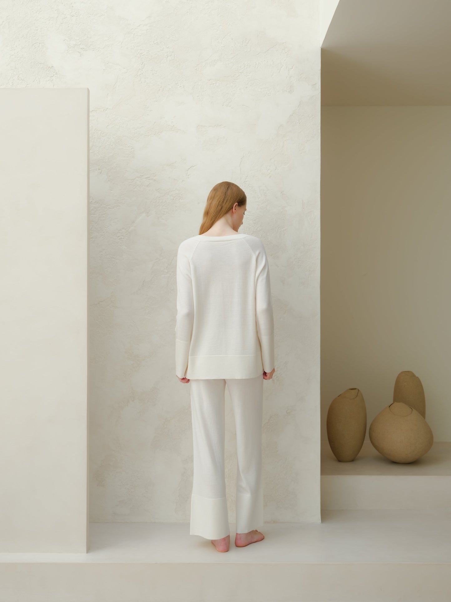 Extra Fine Merino V Neck Maxi Sweater