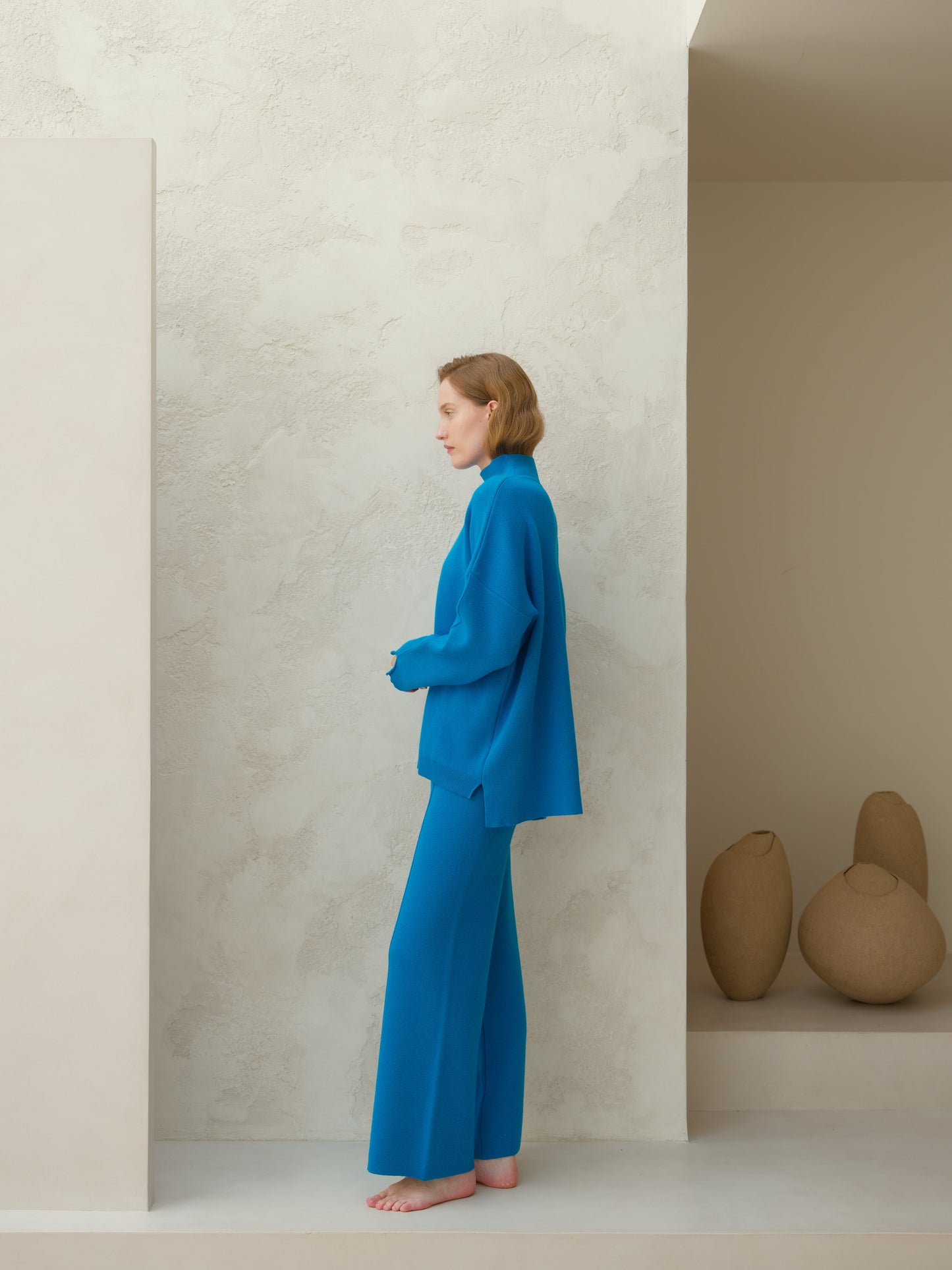 Cashmere Mix Solid Maxi Turtleneck Sweater