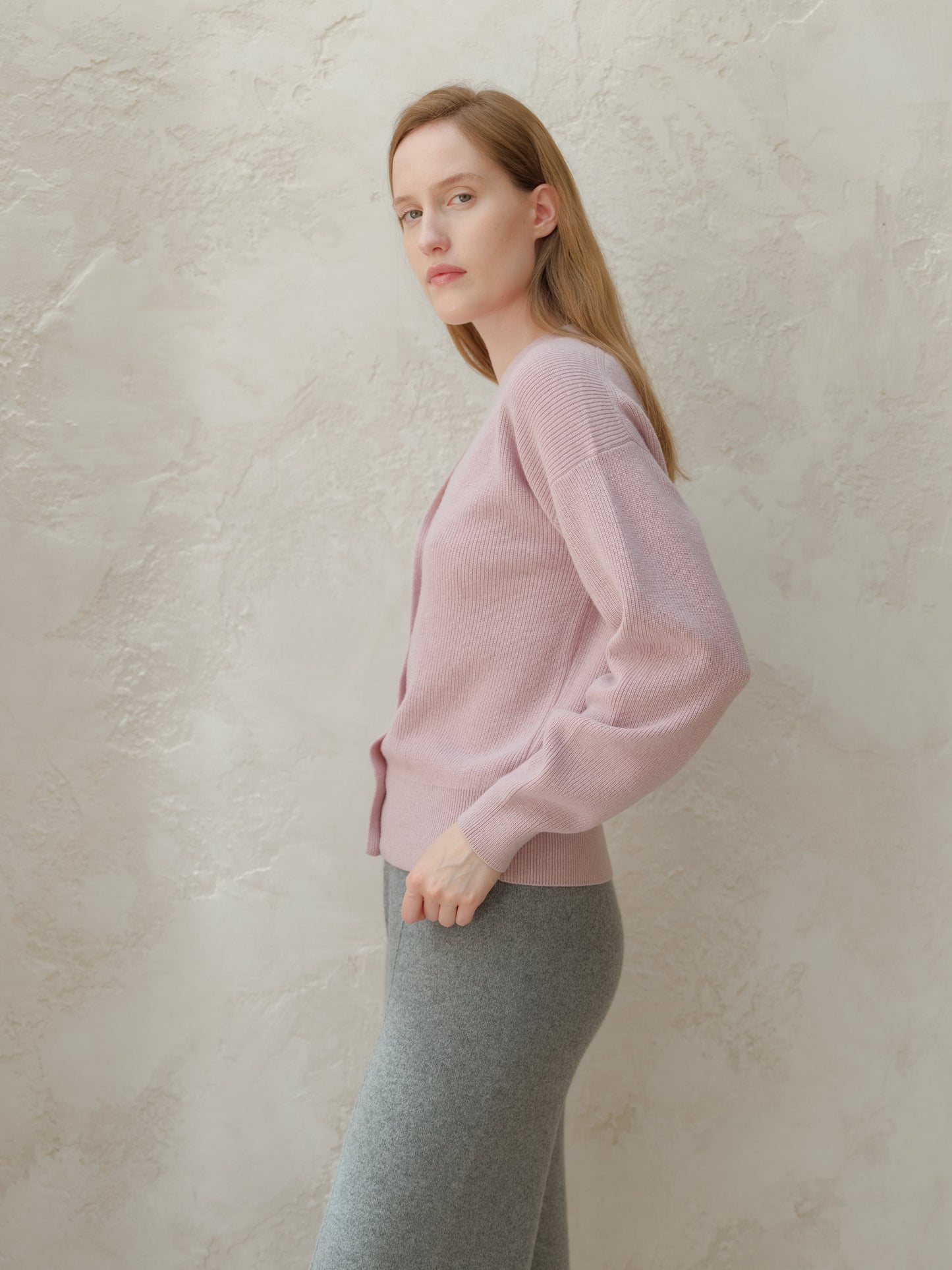 Cashmere Mix Ribbed Cardigan