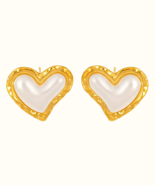 Orecchino Cuore Madreperla