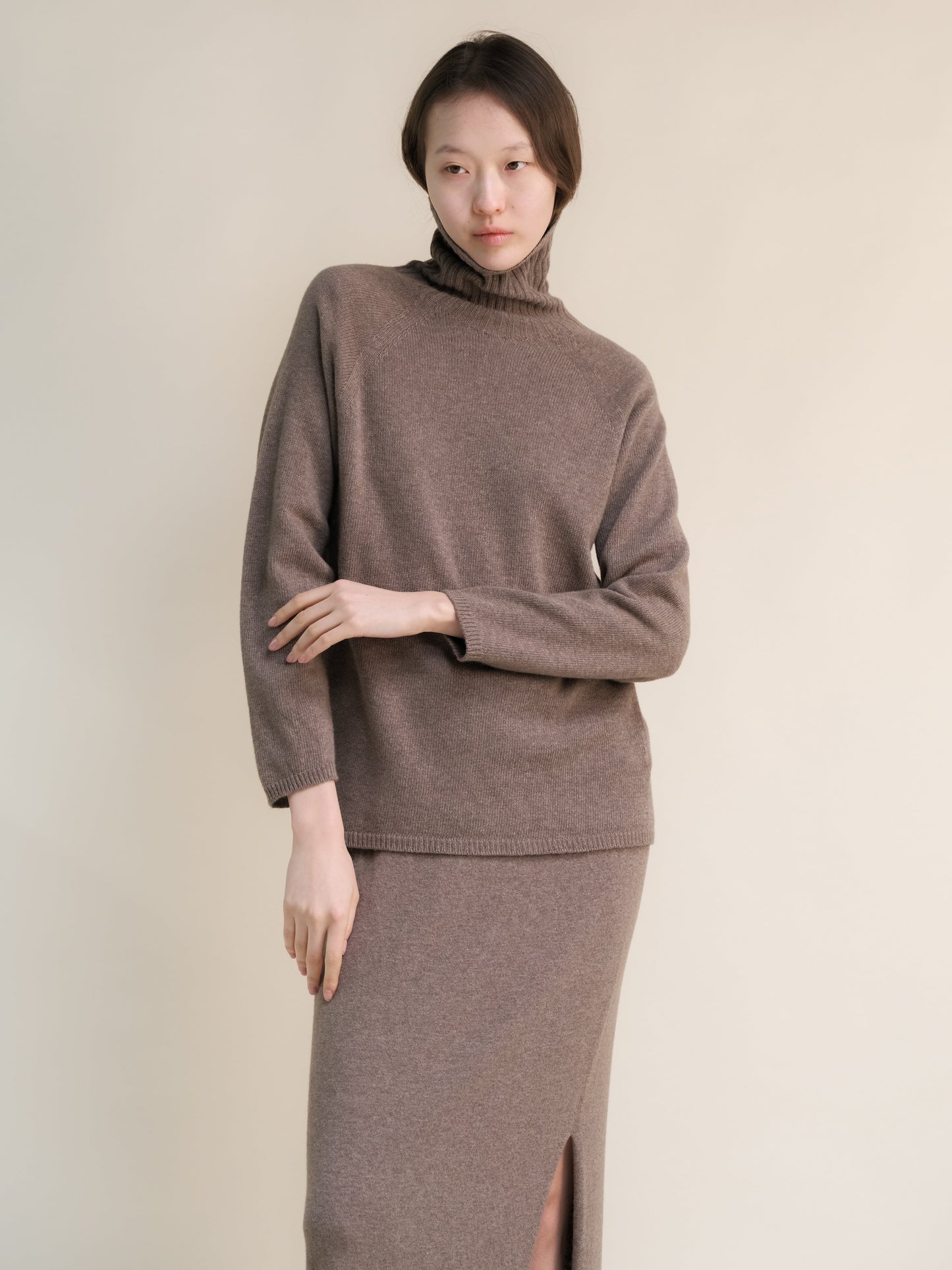 Cashmere Mix Turtleneck Sweater (3D-Knit)