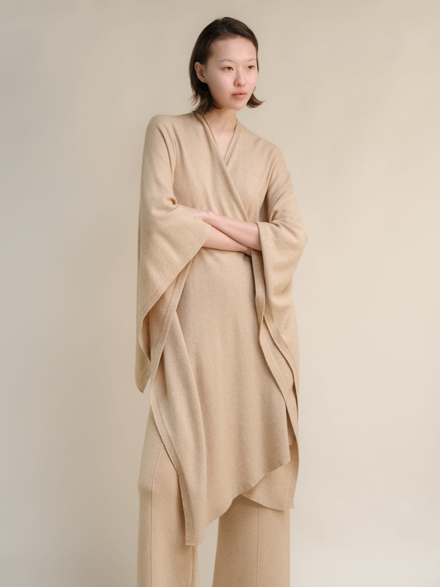 Cashmere Mix Maxi Cape