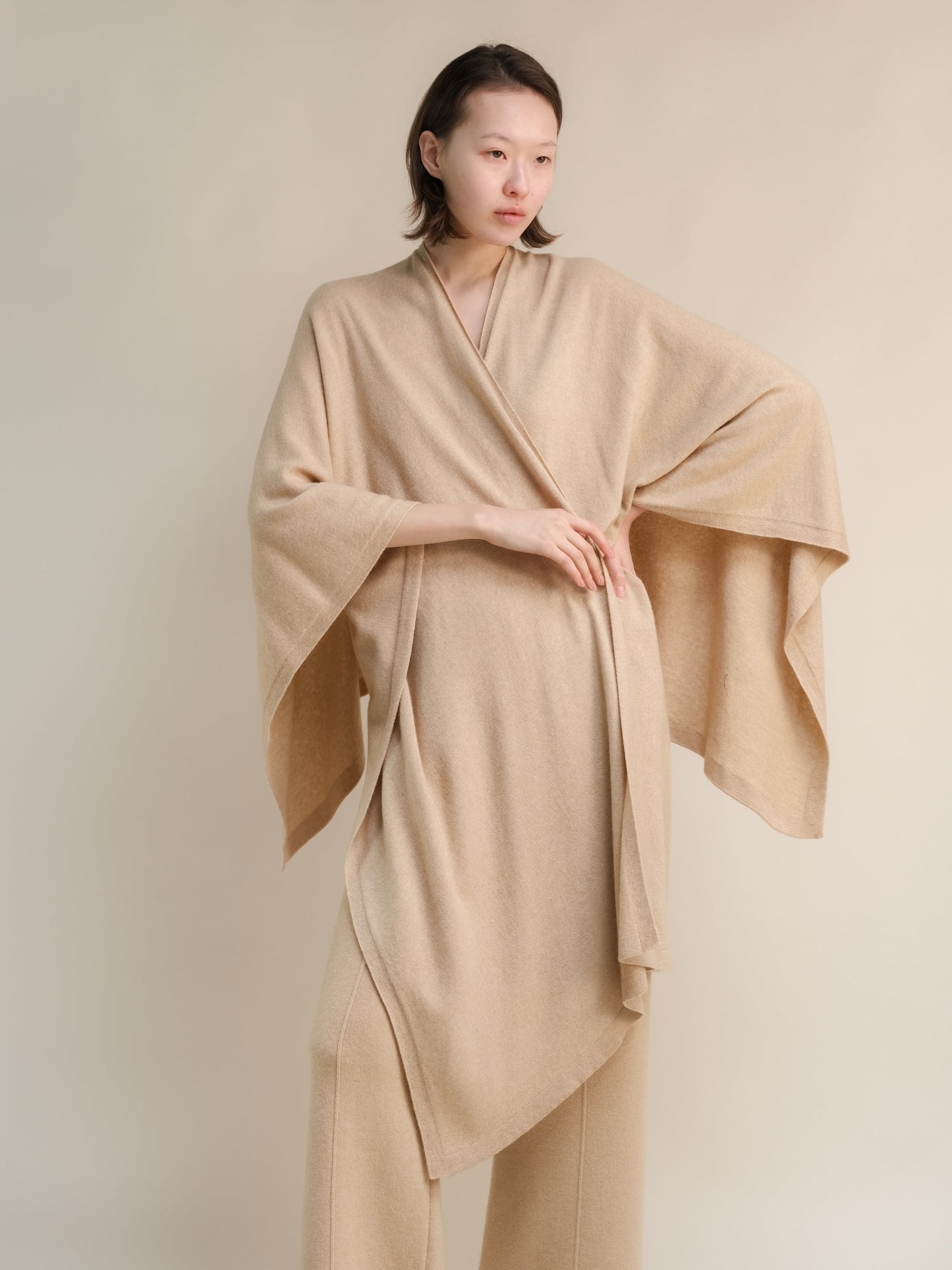 Cashmere Mix Maxi Cape