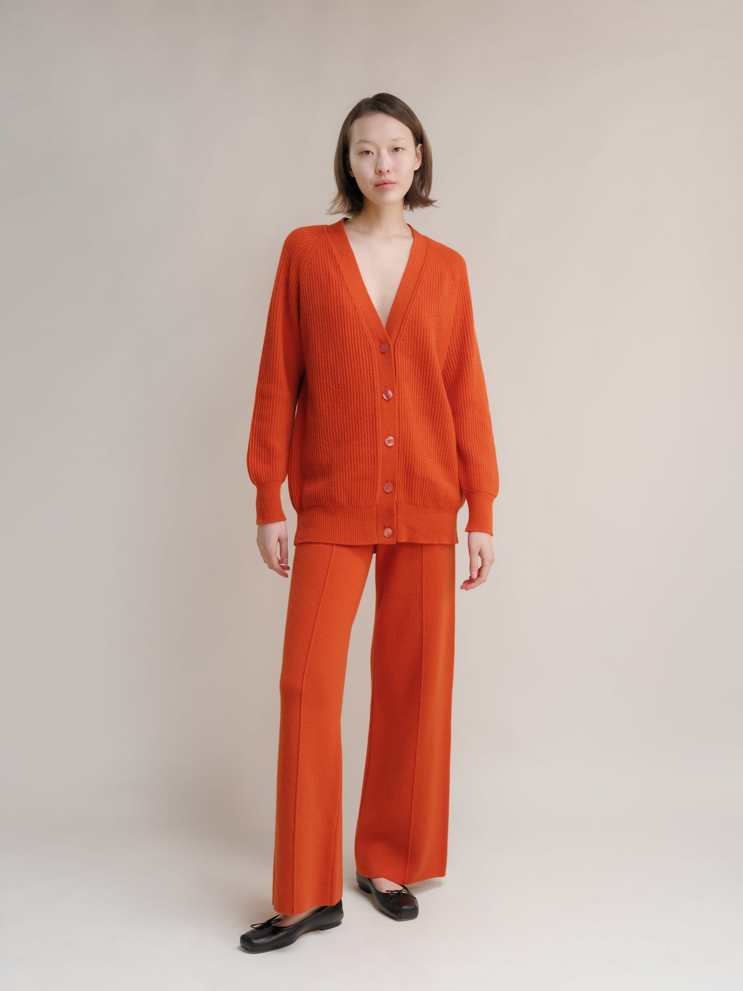 Cashmere Mix Long Ribbed Cardigan