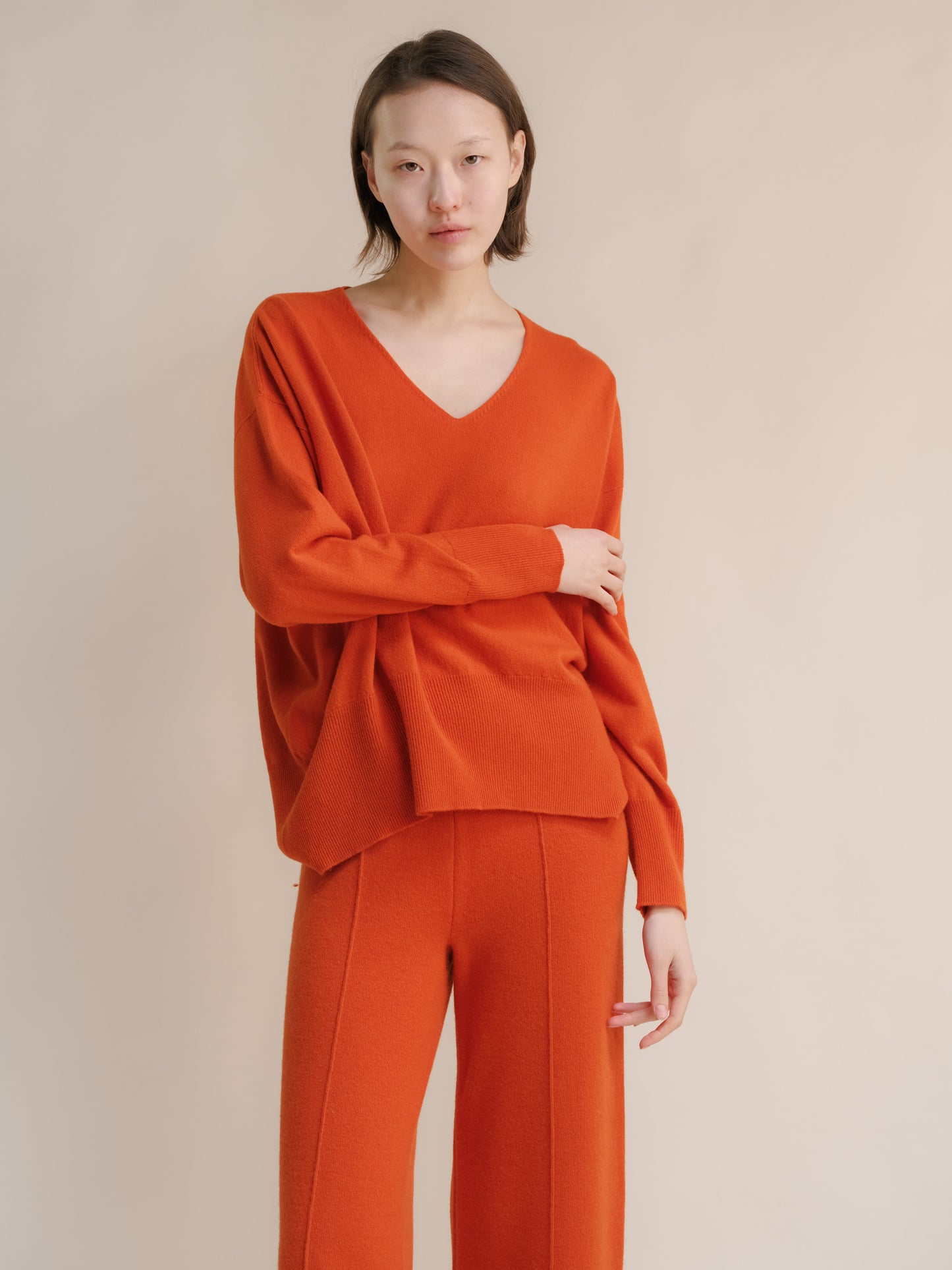 Cashmere Mix Maxi V-Neck Sweater