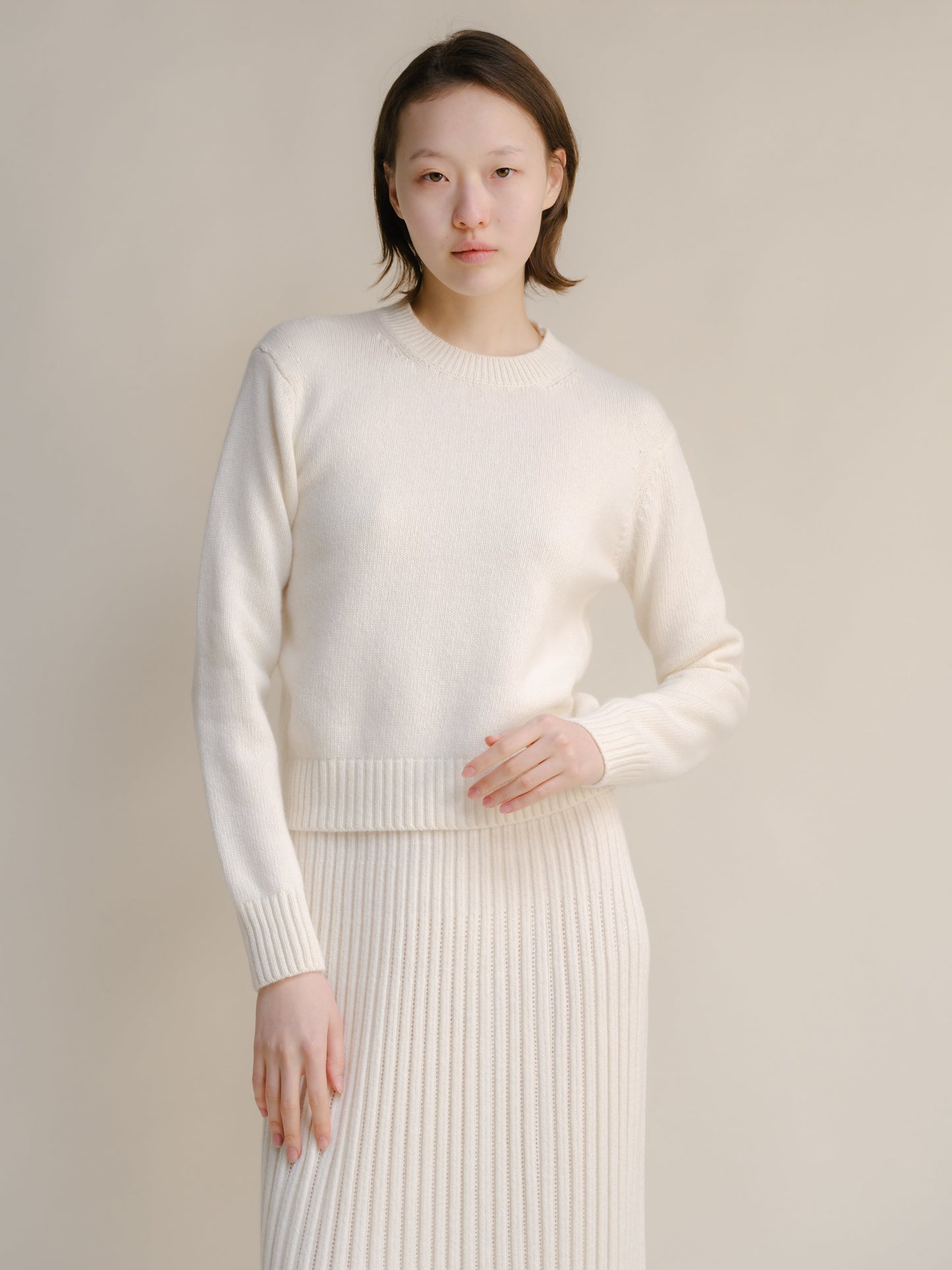 Cashmere Mix Crewneck Sweater