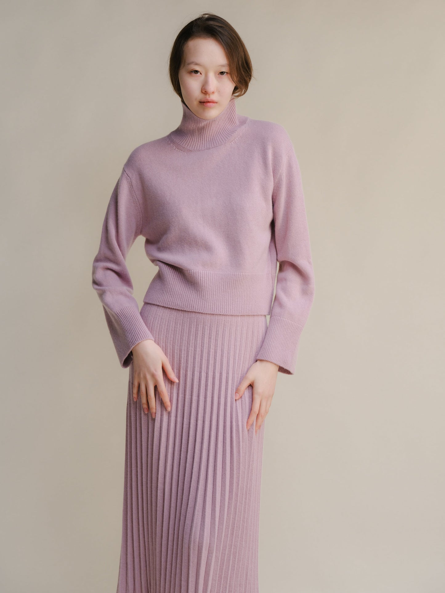 Cashmere Mix Turtleneck Sweater