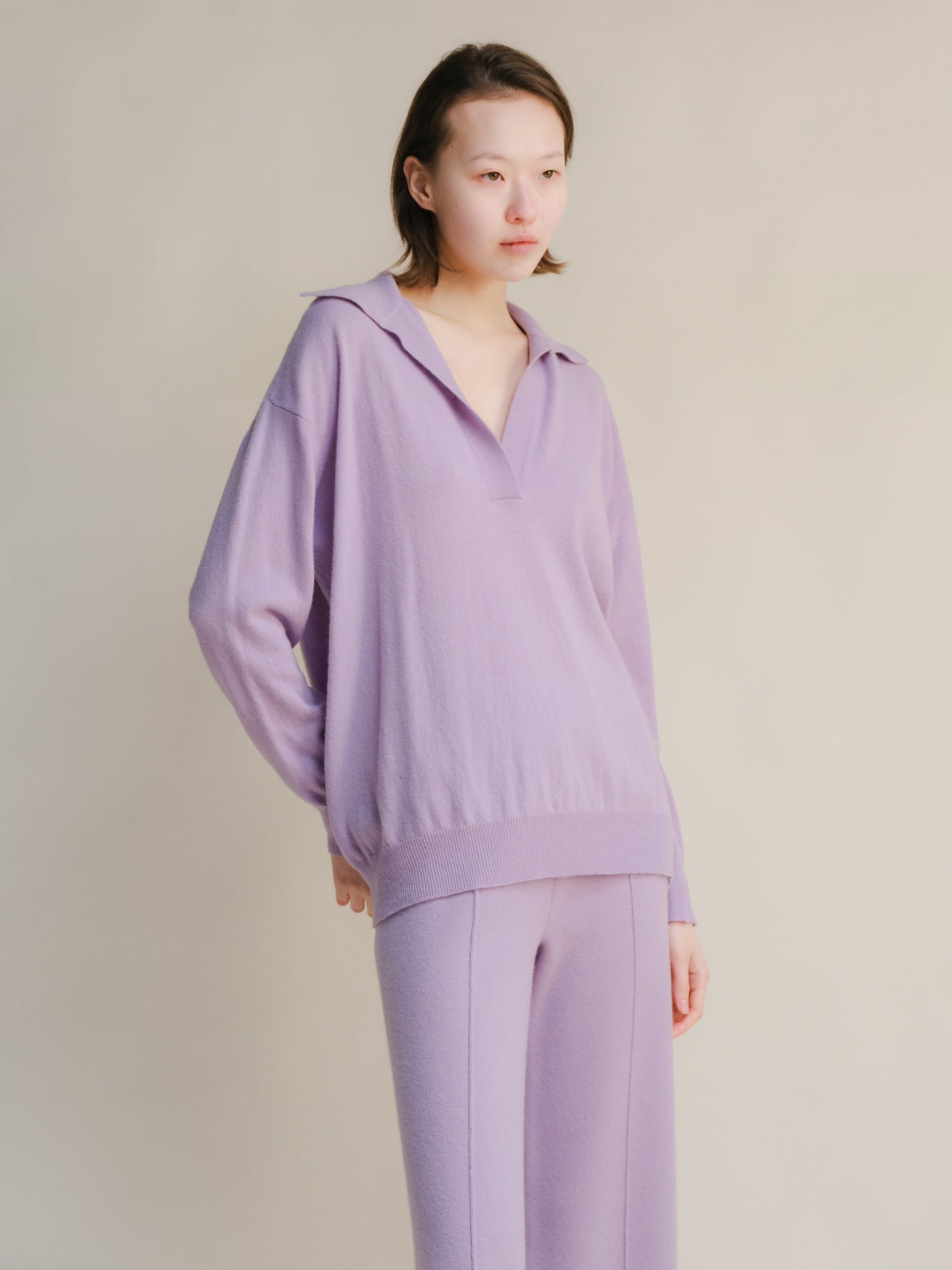 Cashmere Mix Polo Knit