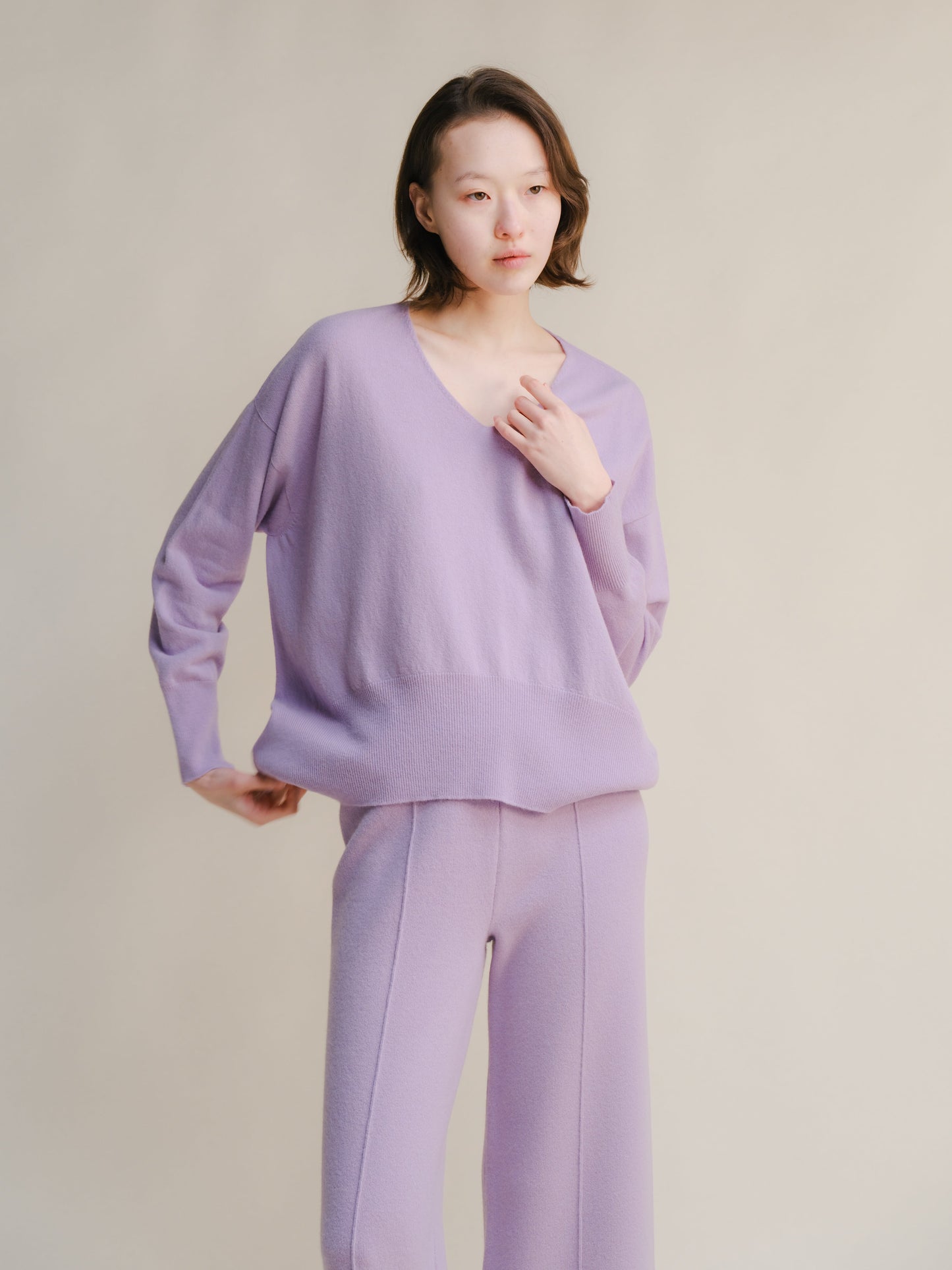 Cashmere Mix Maxi V-Neck Sweater