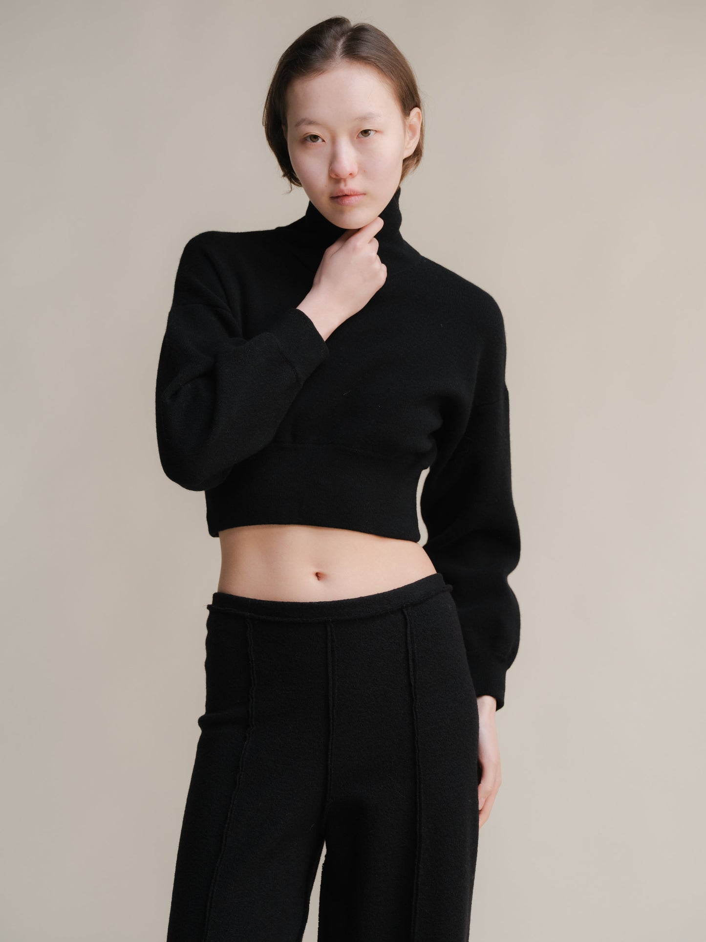 Lambswool Cropped Polo