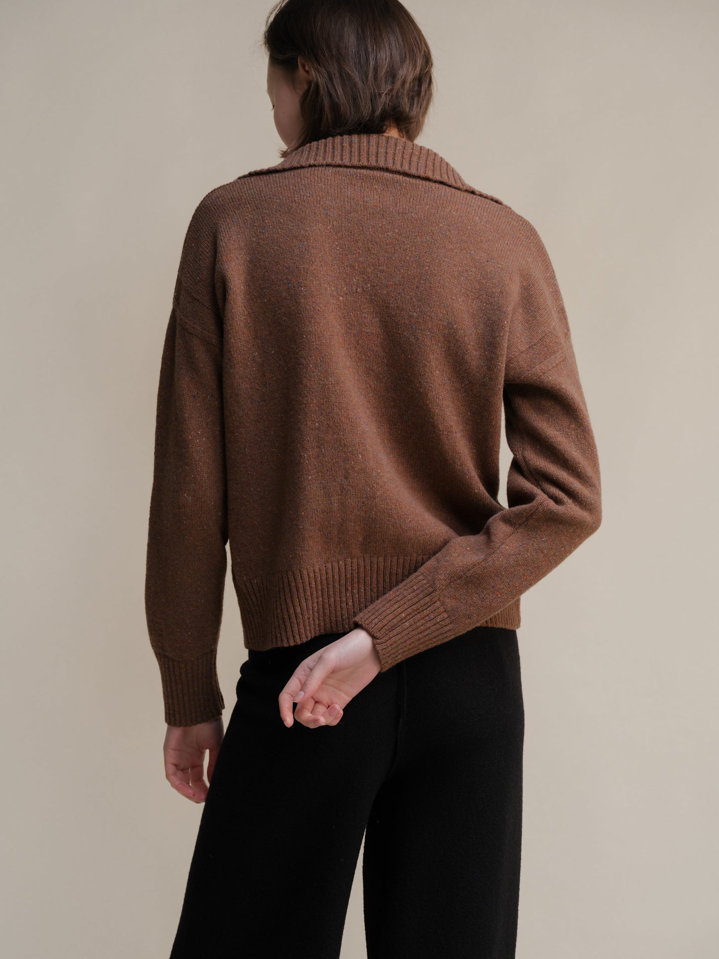 Tweed Oversized Polo with Pockets