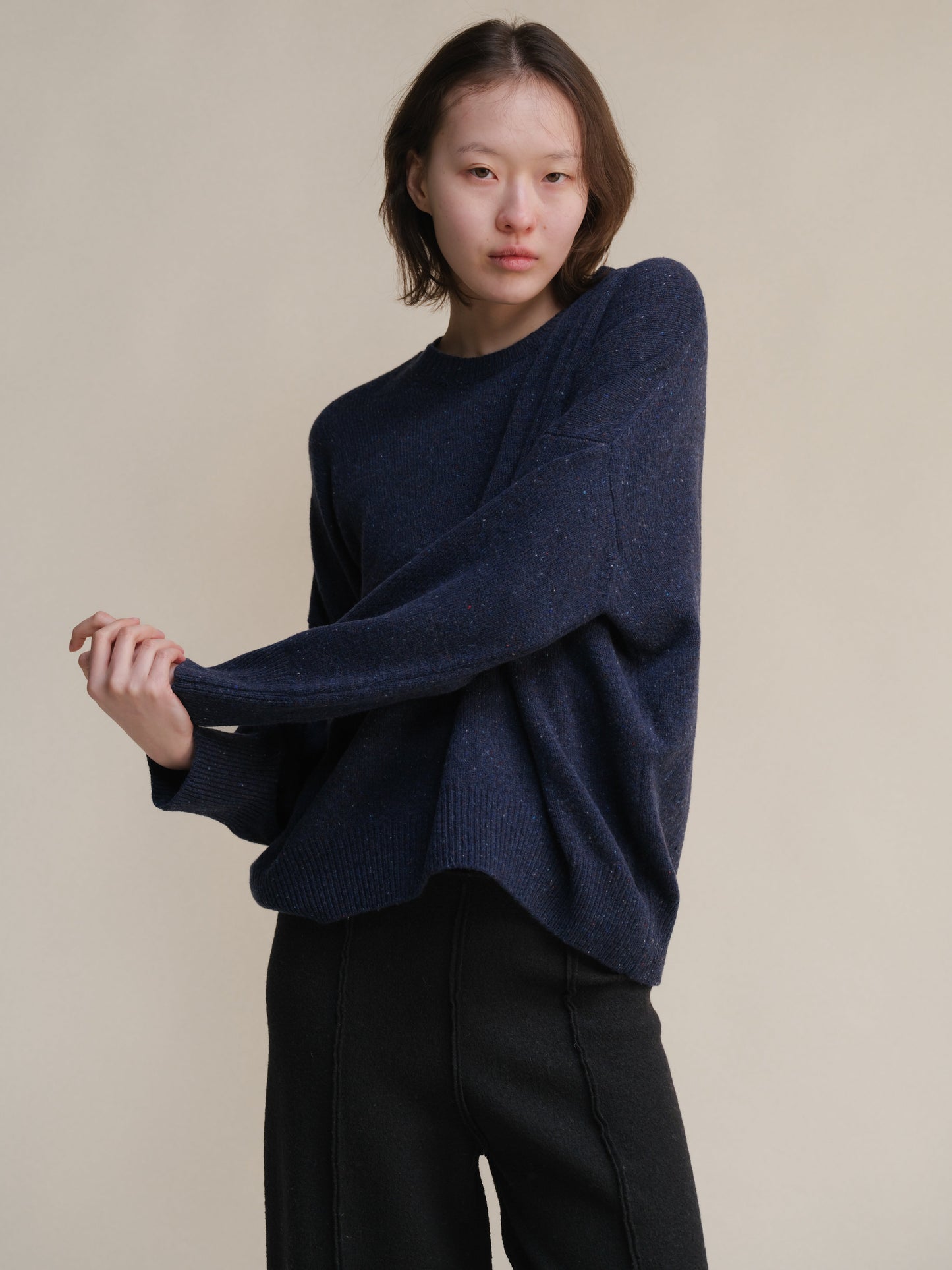 Tweed Oversized Crewneck