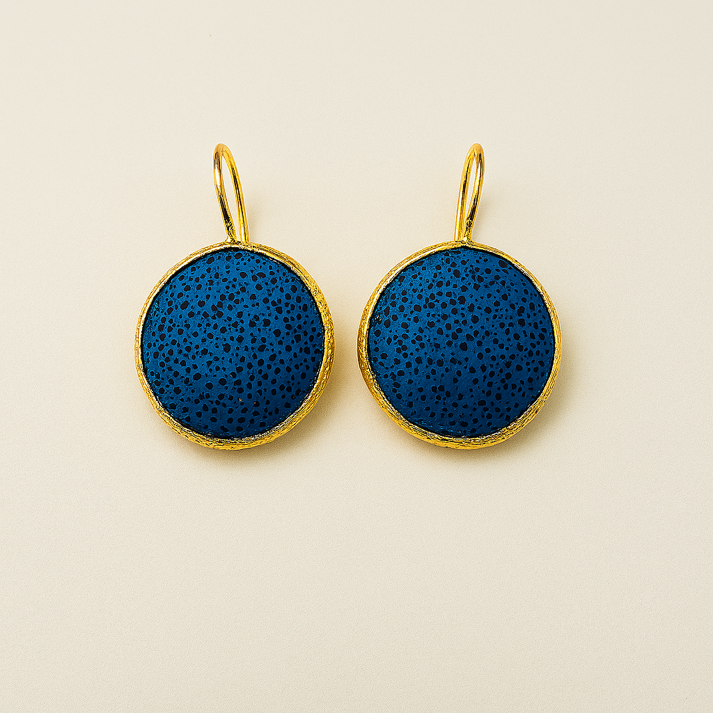 Lava Drop Earrings – Gold Plated