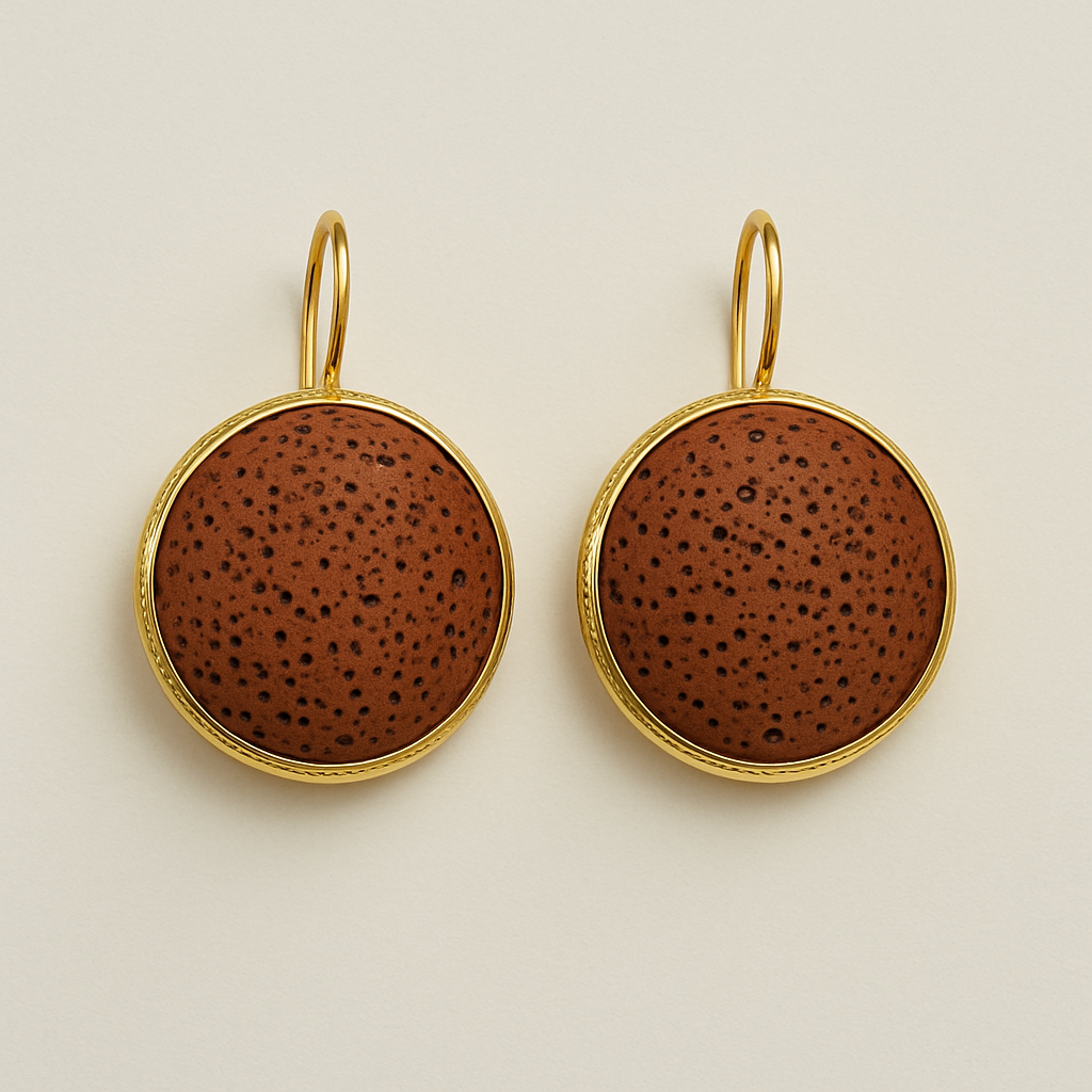 Lava Drop Earrings – Gold Plated