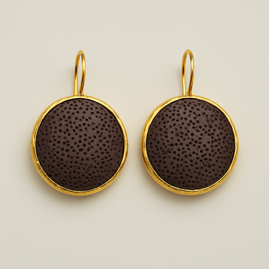 Lava Drop Earrings – Gold Plated