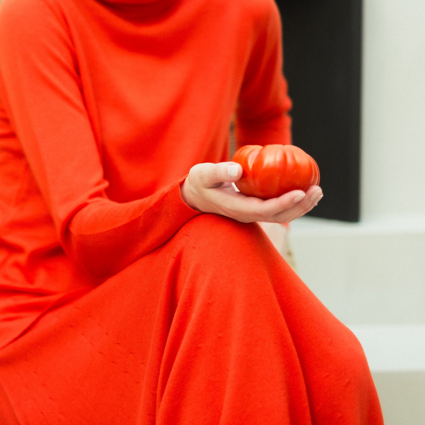 Extra Fine Merino Wool Turtleneck with Straight Sleeve