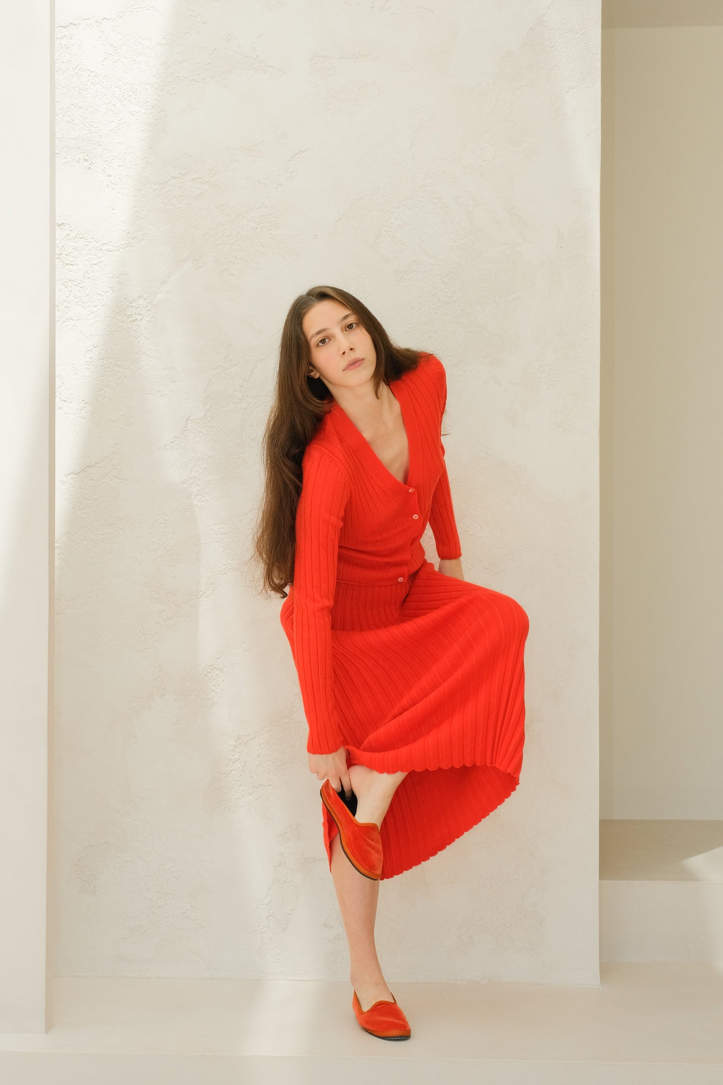 Extra Fine Merino Wool Plissè Skirt (3D-Knit)