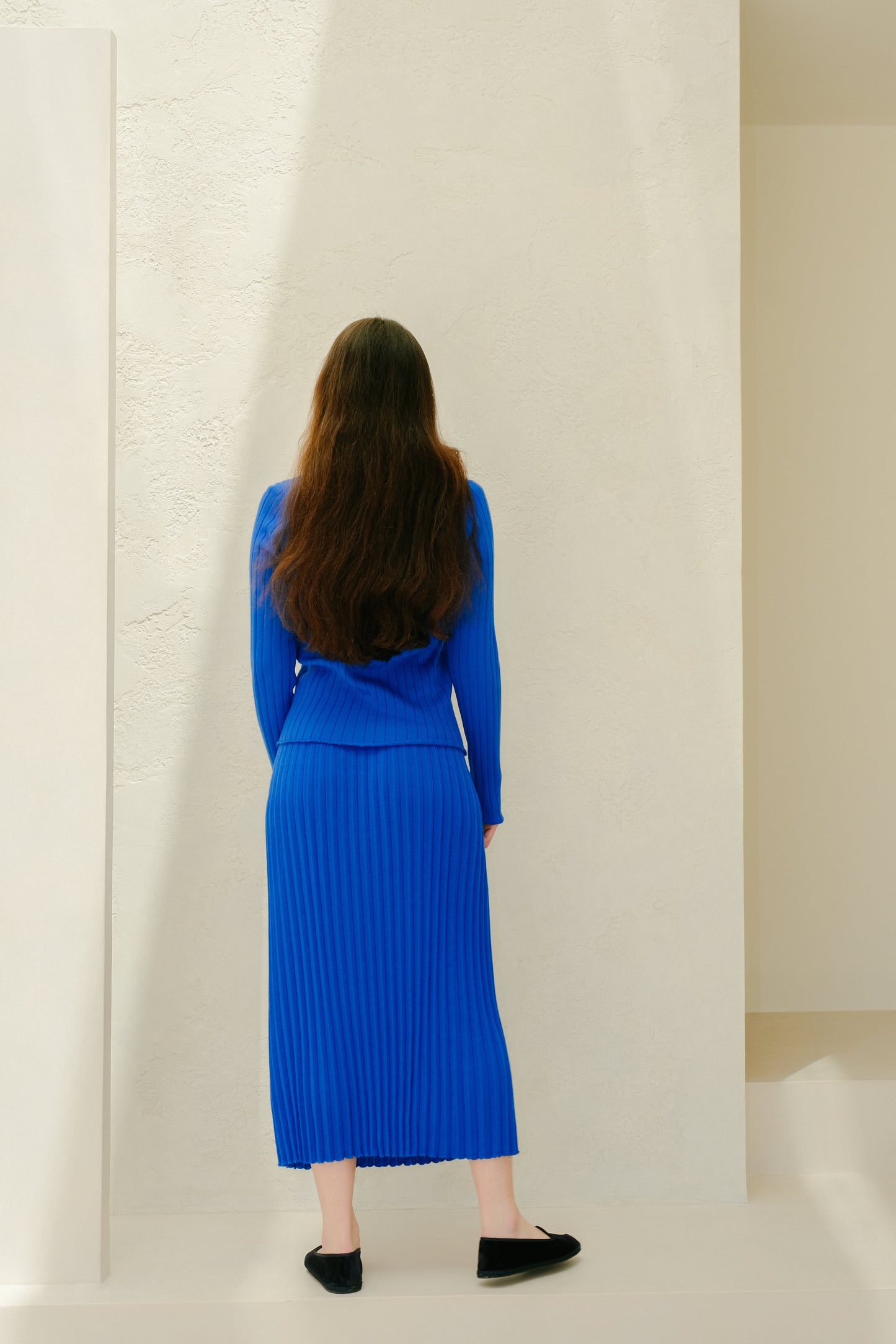 Extra Fine Merino Wool Plissè Skirt (3D-Knit)