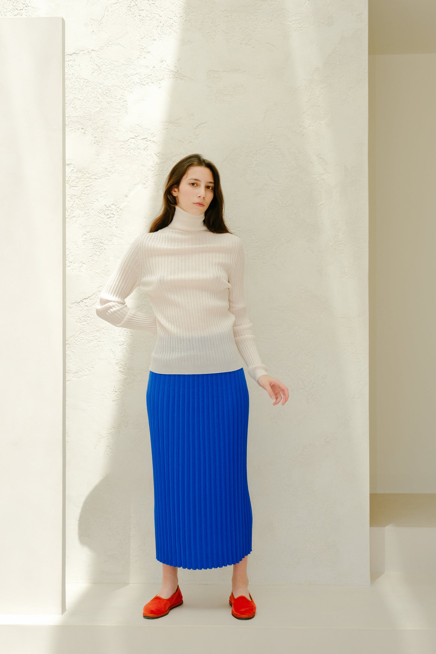 Extra Fine Merino Wool Ribbed Turtle Neck (3D-Knit)