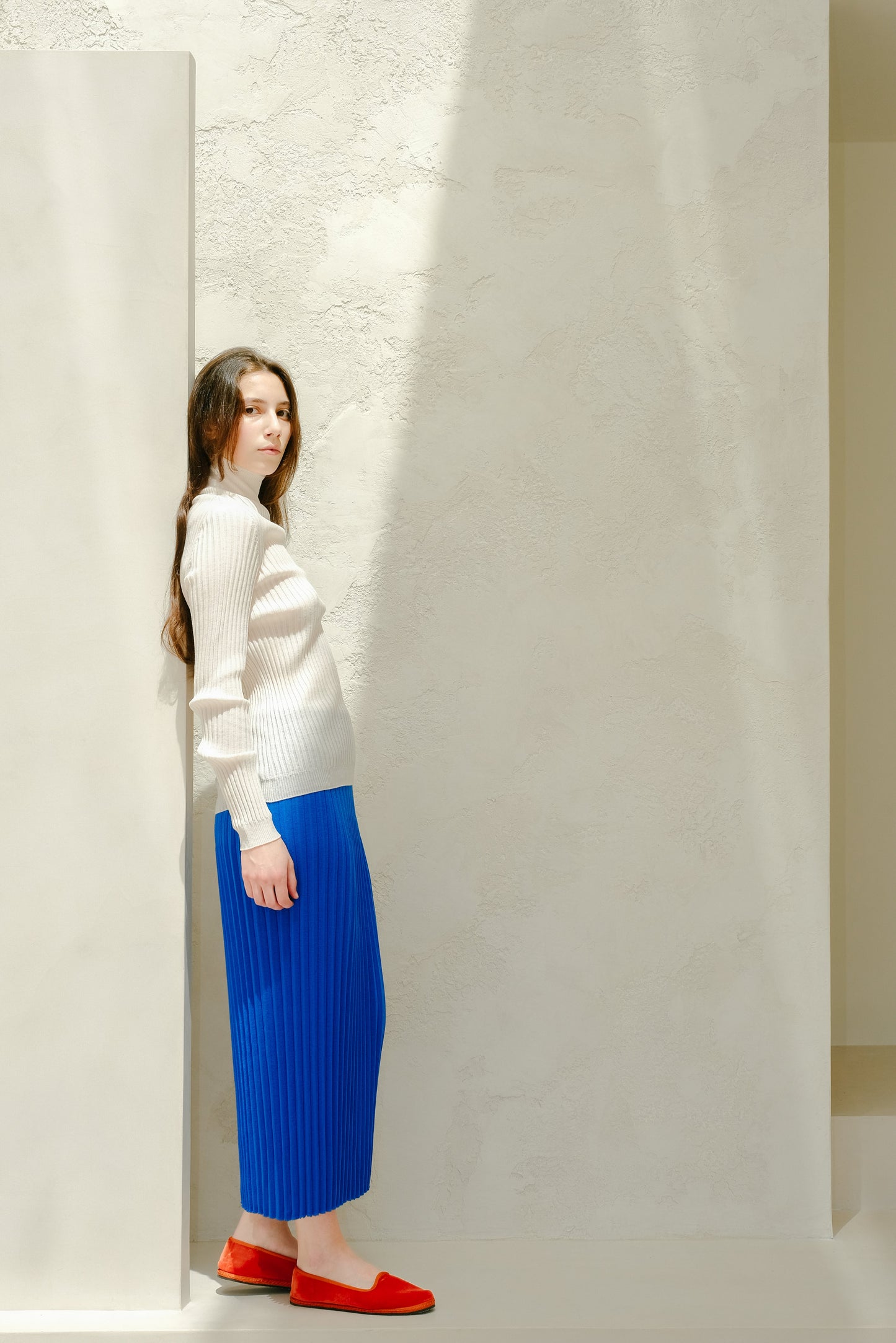 Extra Fine Merino Wool Ribbed Turtle Neck (3D-Knit)