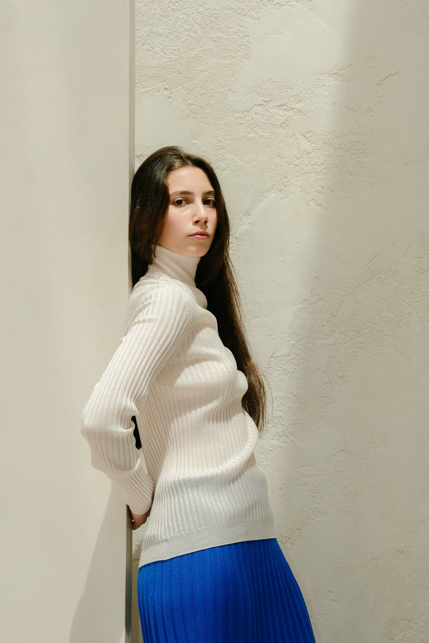 Extra Fine Merino Wool Ribbed Turtle Neck (3D-Knit)