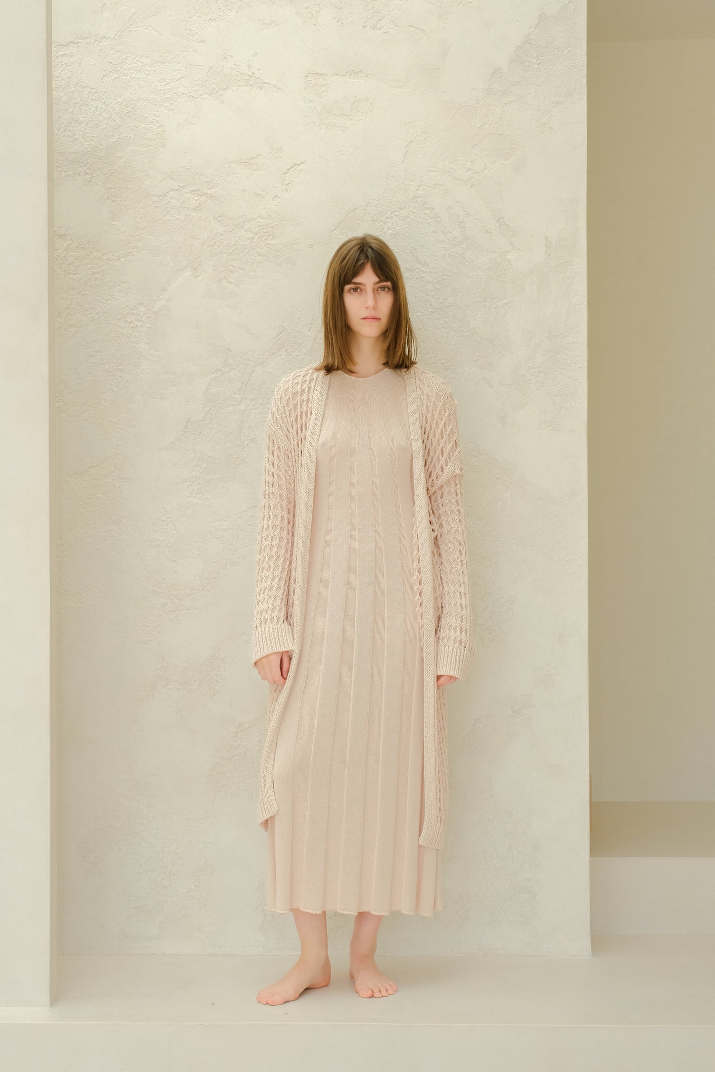 Fine Cotton Crochet Maxi Cardigan