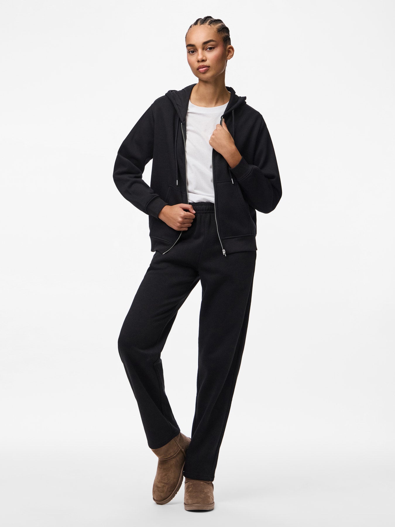 FELPA CON CAPPUCCIO PCCHILLI LS ZIP HOODIE NOOS BC - Glamourabbigliamentodonna