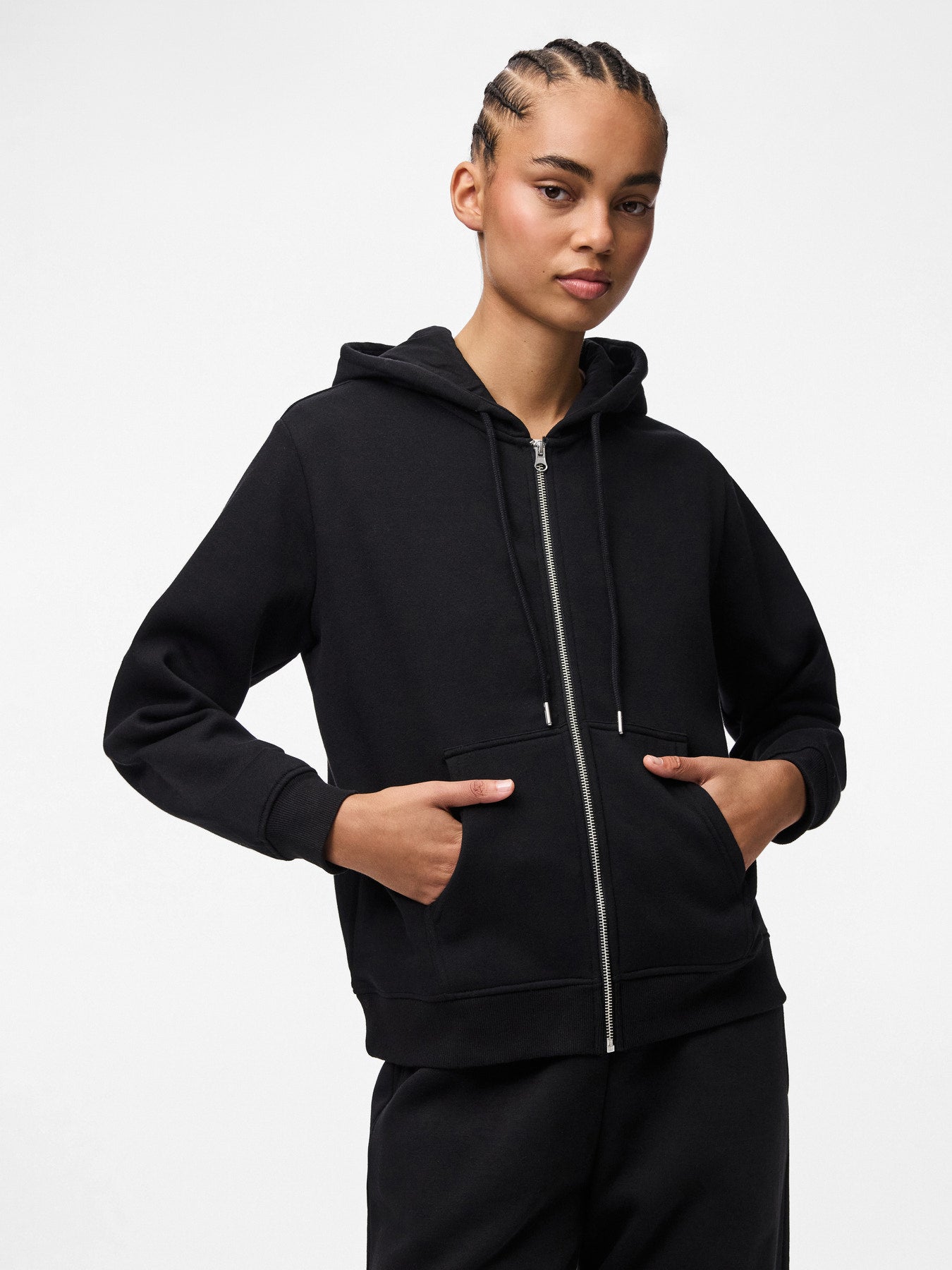 FELPA CON CAPPUCCIO PCCHILLI LS ZIP HOODIE NOOS BC - Glamourabbigliamentodonna