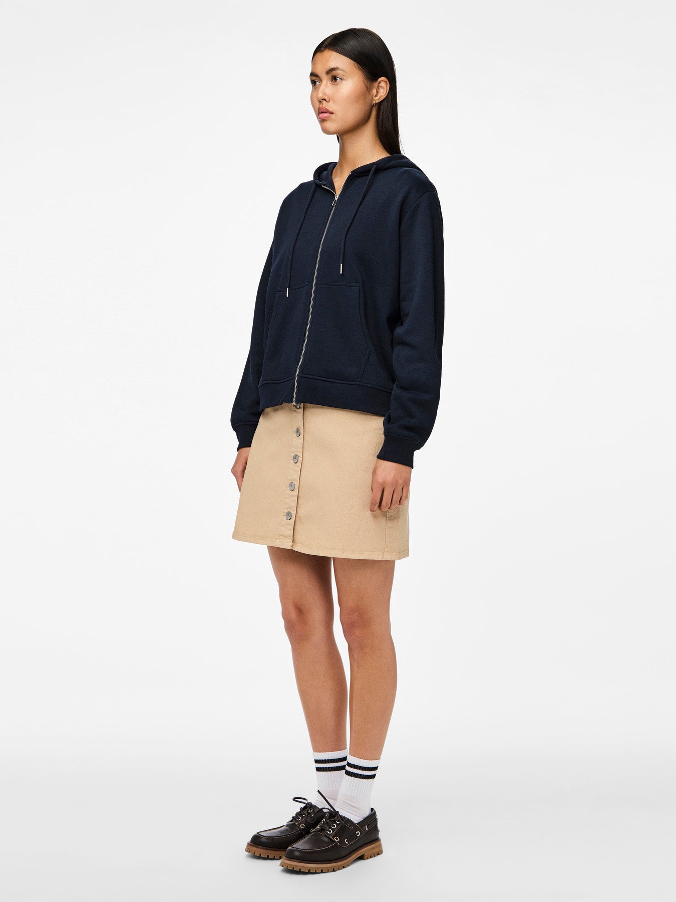 FELPA CON CAPPUCCIO PCCHILLI LS ZIP HOODIE NOOS BC - Glamourabbigliamentodonna