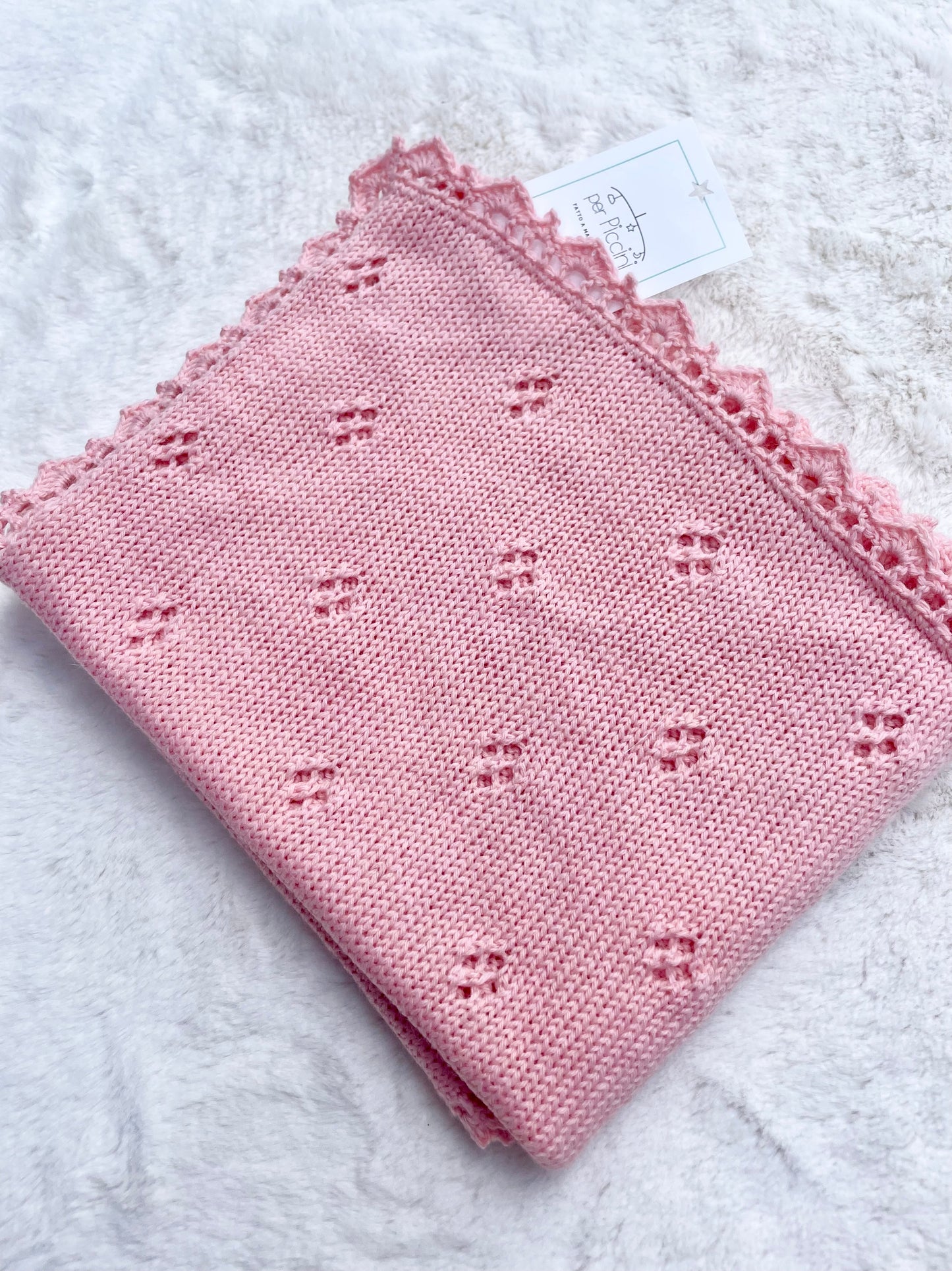 Copertina "Pointoille" in lana baby