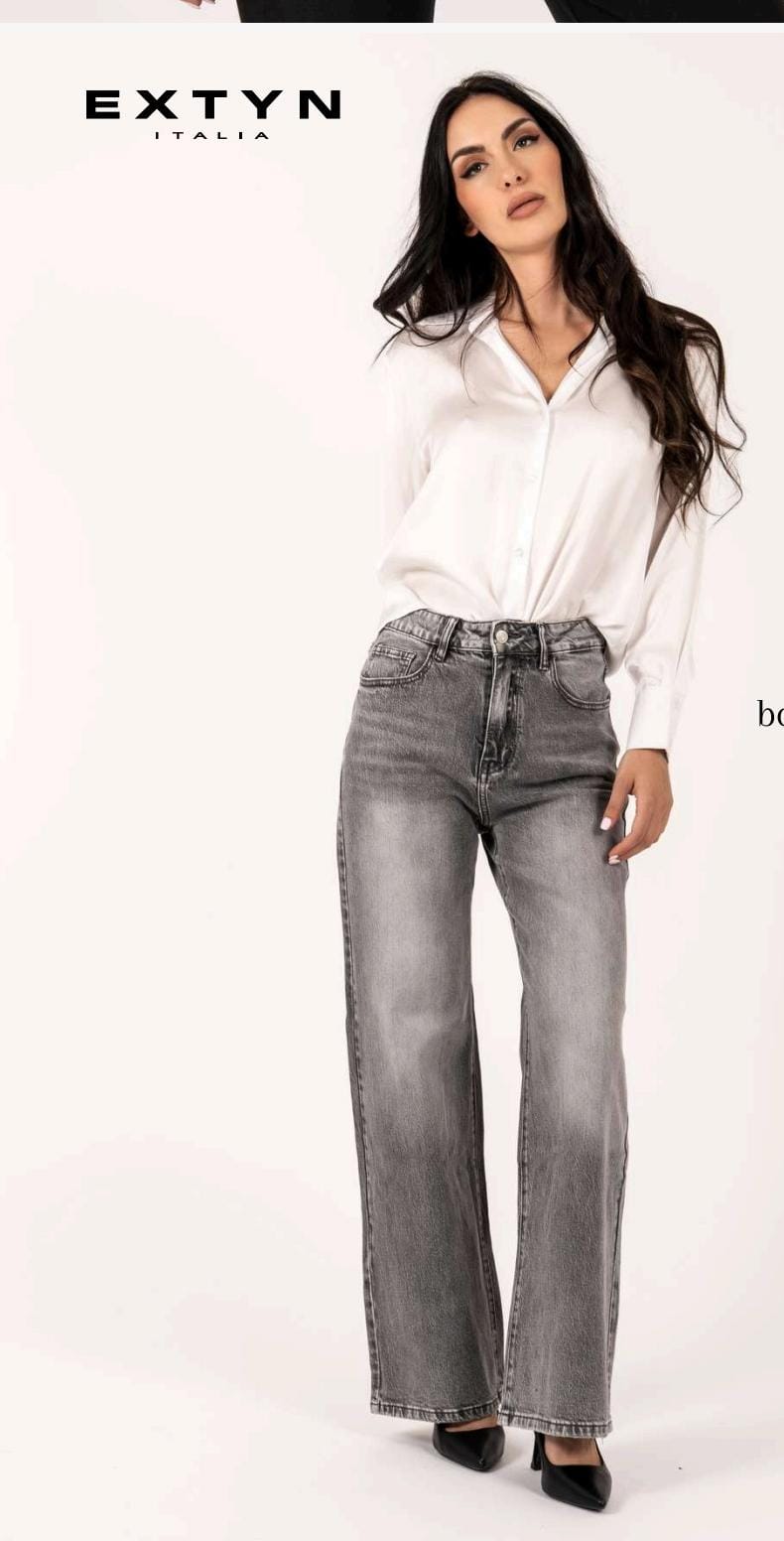 jeans palazzo grigio extyn