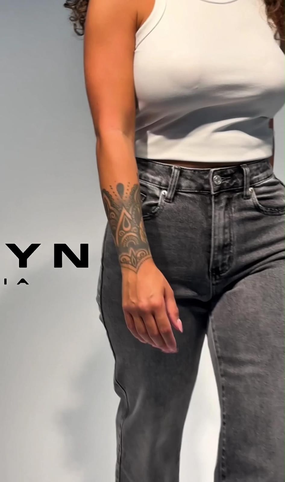 jeans palazzo grigio extyn