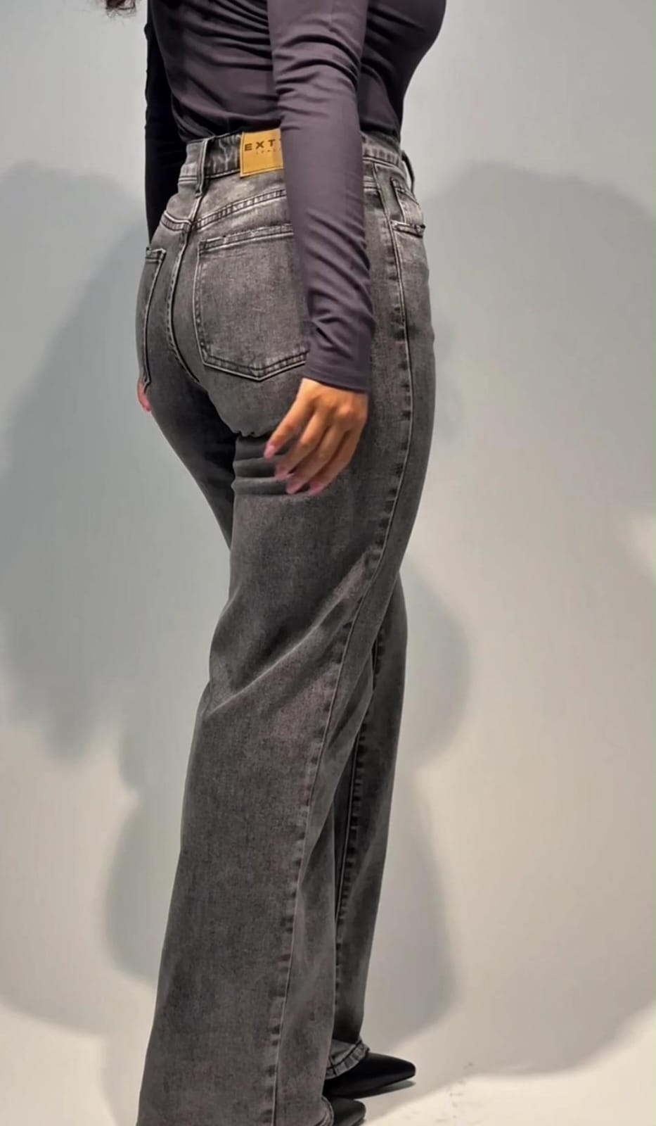 jeans palazzo grigio extyn