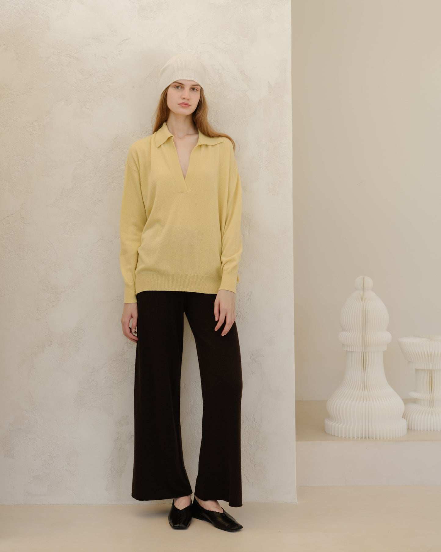 Cashmere Mix Polo Knit