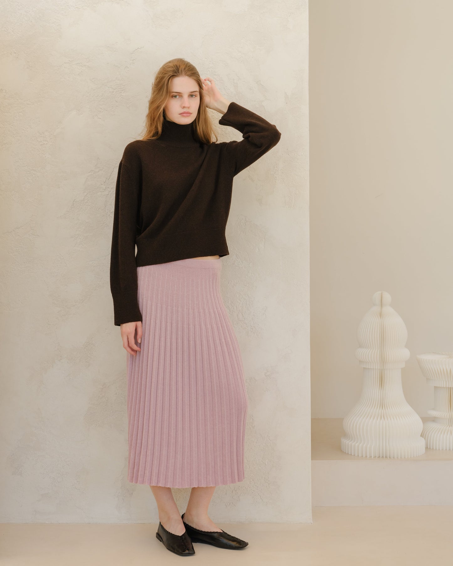 Cashmere Mix Turtleneck Sweater