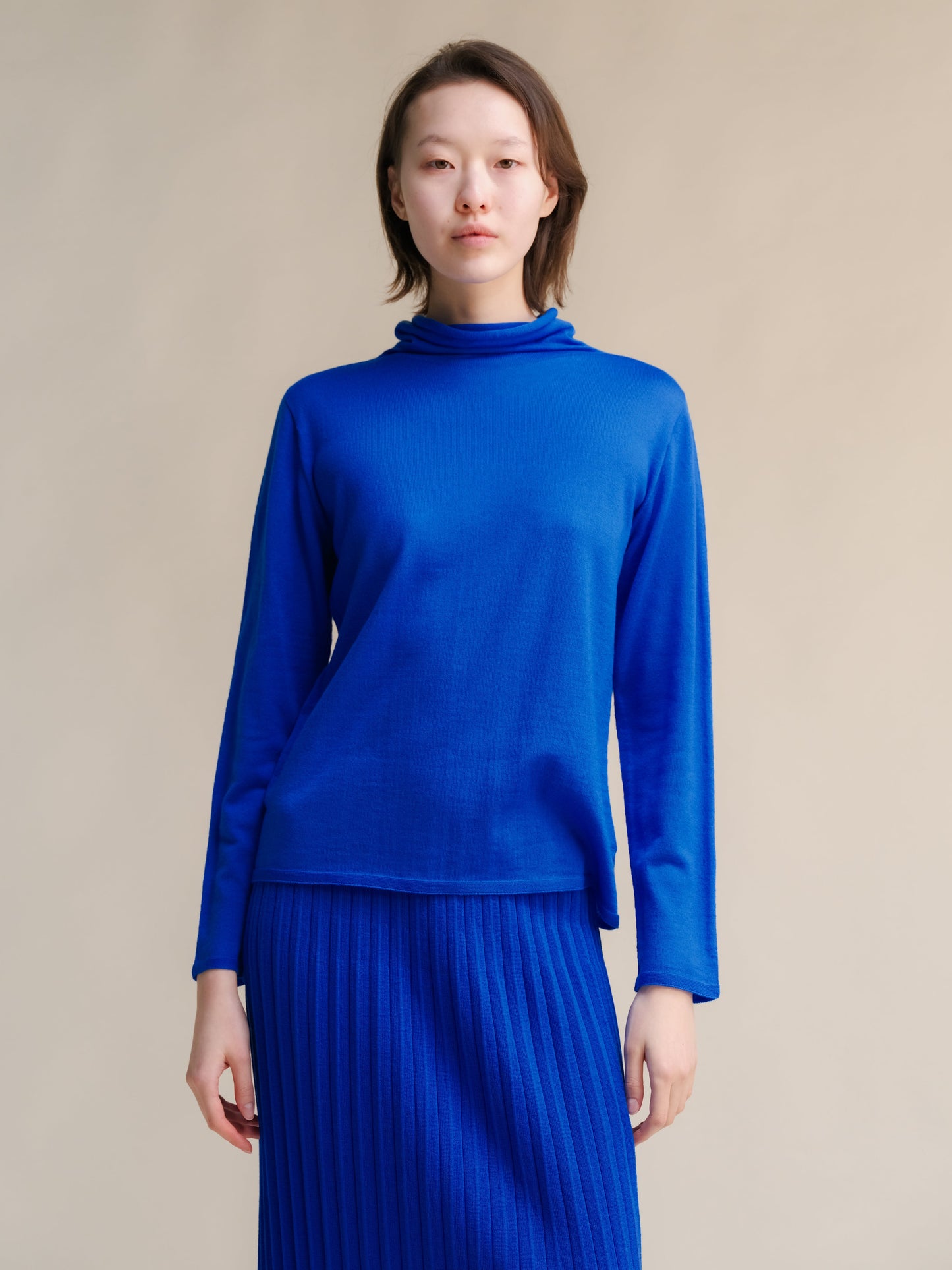 Extra Fine Merino Wool Relaxed Turtleneck (3D-Knit)
